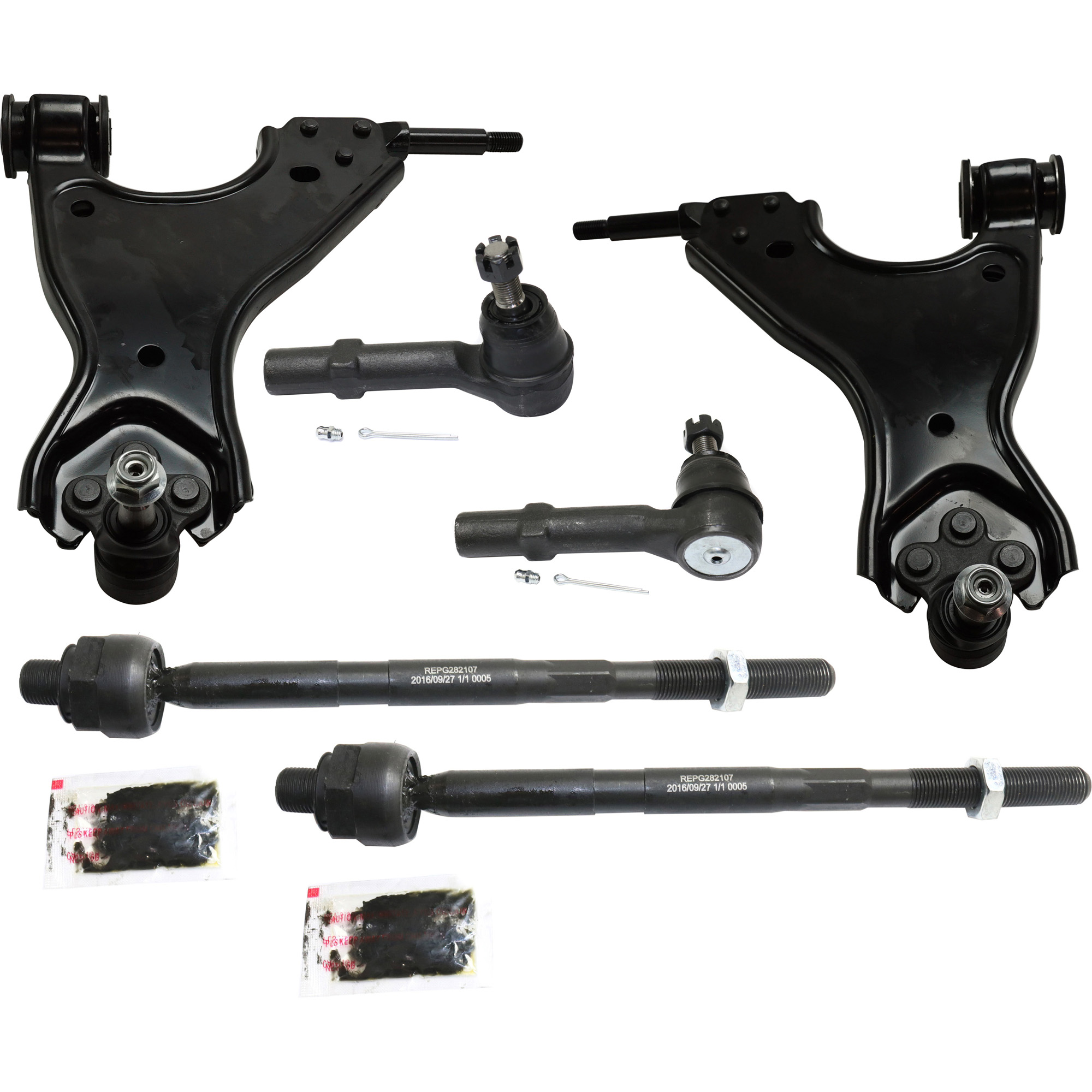 AM ACADIA 07-16 ACADIA LIMITED 17-17 FRONT CONTROL ARM KIT RH AND LH Lower w ball joint s 6 pc Kit with Tie Rod End SKU KIT 091918-03 OEM 25798012-25995438-20774419-257