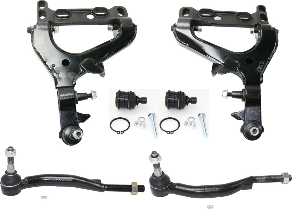AM ASCENDER 04-08 ENVOY RAINIER 04-07 FRONT CONTROL ARM KIT RH AND LH Lower w ball joint s 6 pc Kit with Ball Joint and Tie Rod End SKU KIT 091918-11 OEM 104332-1017701-2601559-5001112