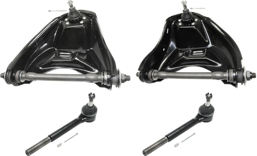 AM MONTE CARLO 78-88 S10-82-95 FRONT CONTROL ARM KIT RH AND LH Upper w ball joint s 4 pc Kit with Tie Rod End SKU KIT 091918-29 OEM 19133653-19133654