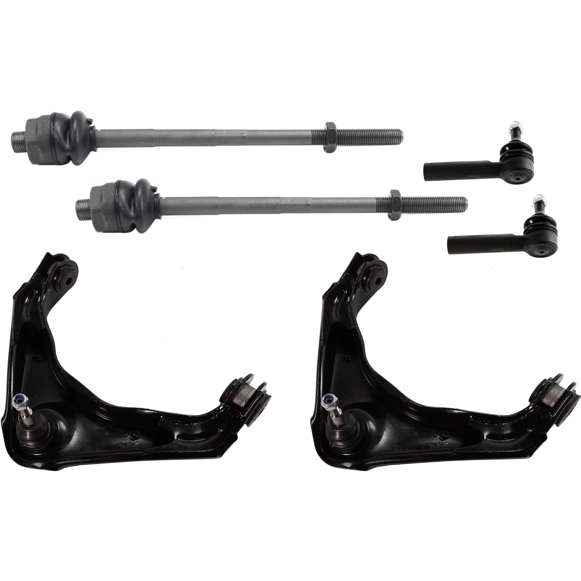 AM SUBURBAN 2500 YUKON XL 2500-01-13 SUBURBAN 3500 HD 16-19 FRONT CONTROL ARM KIT RH AND LH Upper w ball joint s 6 pc Kit with Tie Rod End SKU KIT 091918-47 OEM 15049881-15110013-15224737-259