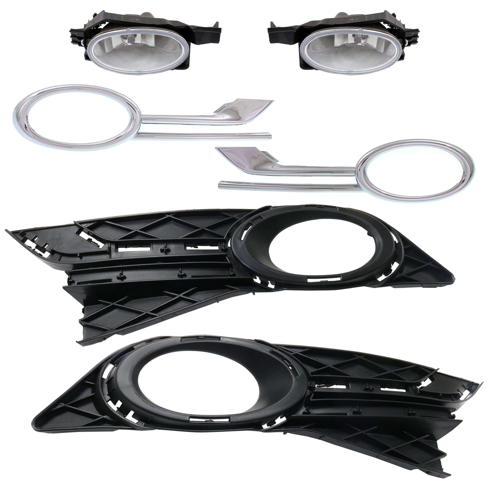 AM ODDYSEY 14-17 FRONT FOG LAMP RH AND LH 6 pc kit Assembly Halogen with Fog Light Trim SKU KIT 091923-01 Partslink HO2592137 HO2593137 HO1038139 HO1039139 HO1038120 HO1039120 OEM 33900TK8A11-33950TK8A11-71108T