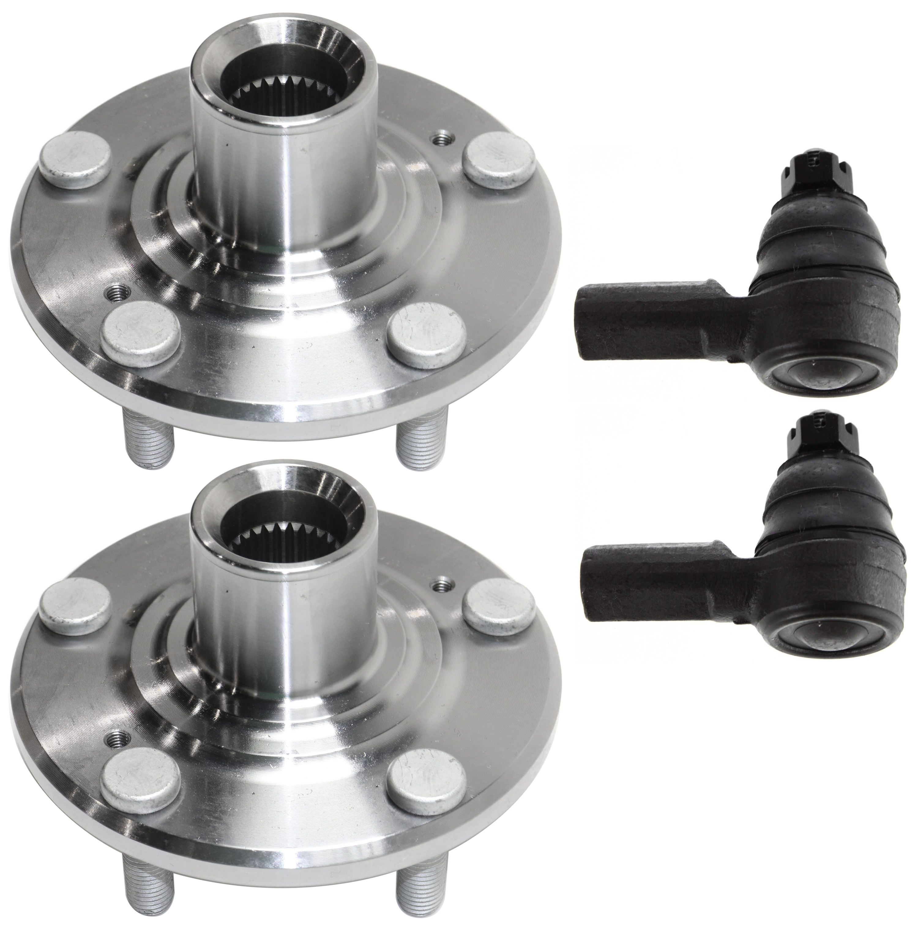 AM CR V 02-06 FRONT HUB ASSEMBLY RH AND LH 5 Studs 4 pc Kit Japan Built w Tie Rod Ends SKU KIT 092017-60 OEM 44600S87A00-1014917-2693258-40