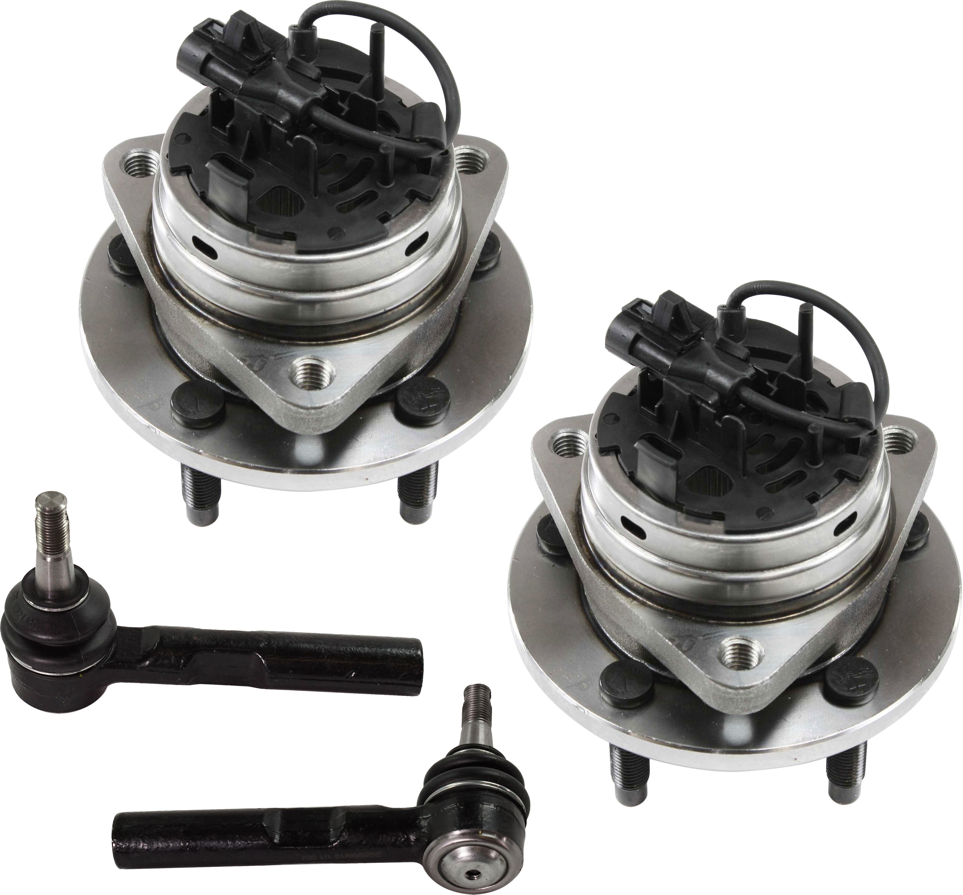 AM AURA 07-09 G6-05-10 MALIBU 04-12 FRONT HUB ASSEMBLY RH AND LH 4 pc Kit 4 Wheel ABS with Tie Rod Ends SKU KIT 092017-71 OEM 15793213-4012059-15944090-2268