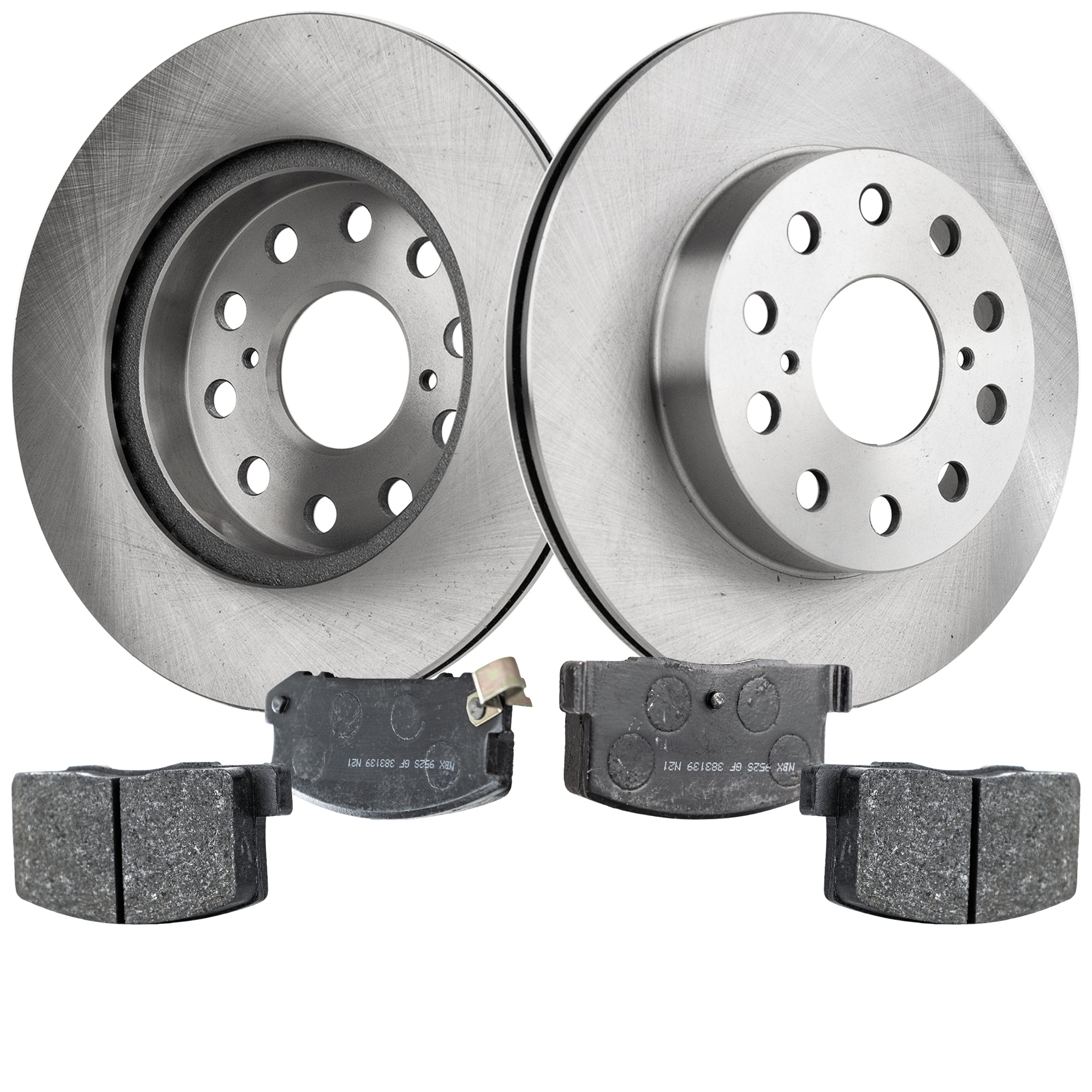 AM MR2-91-95 REAR BRAKE DISC AND PAD KIT 2 Wheel Set Plain Surface SKU KIT 092022-04 OEM 396-31096-86181-96181-107334-1