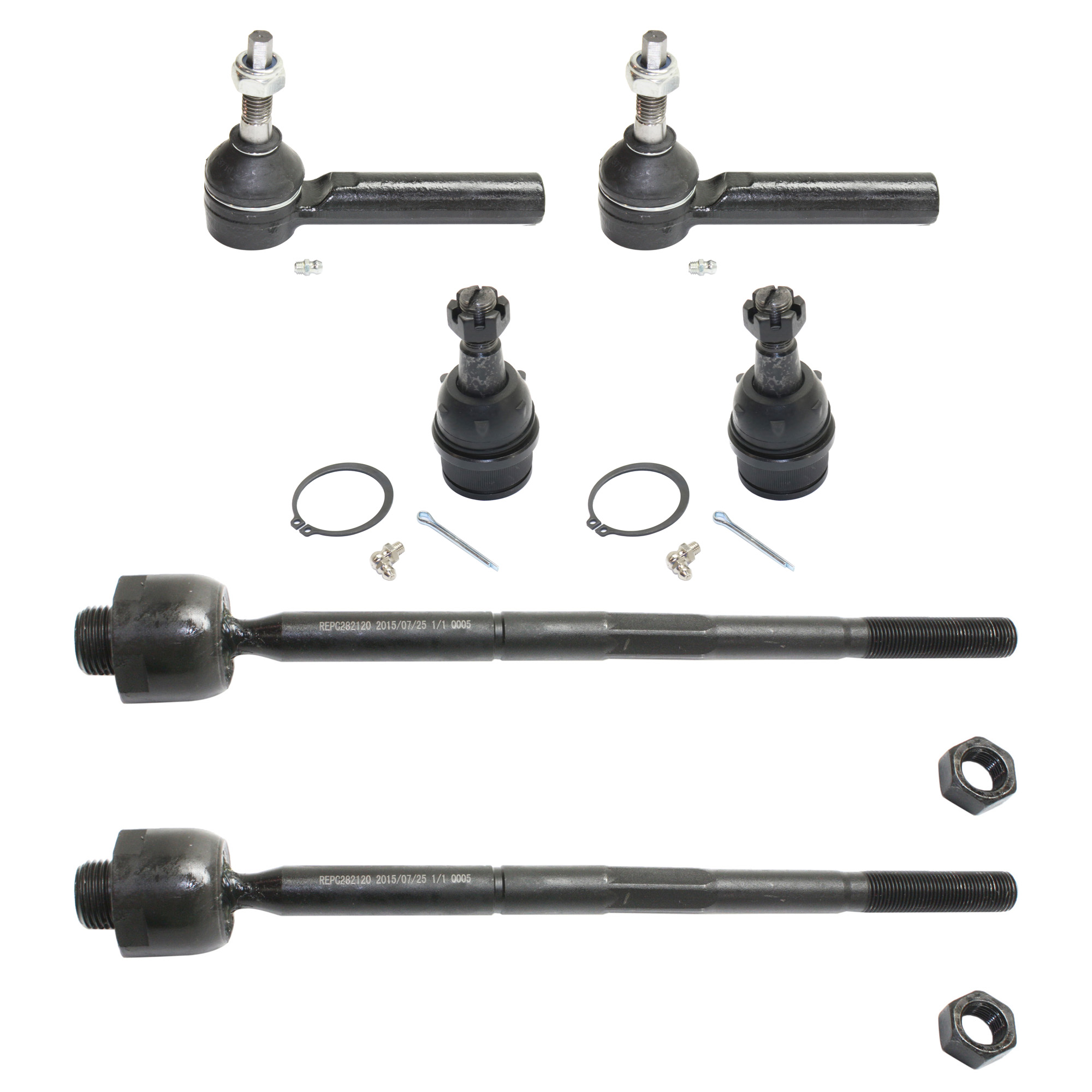 AM AVALANCHE 07-13 ESCALADE 07-14 FRONT SUSPENSION KIT RH AND LH 6 pc kit with Ball Joints and Tie Rod Ends SKU KIT 092117-04 OEM 104327-2601528-5051272-1247281