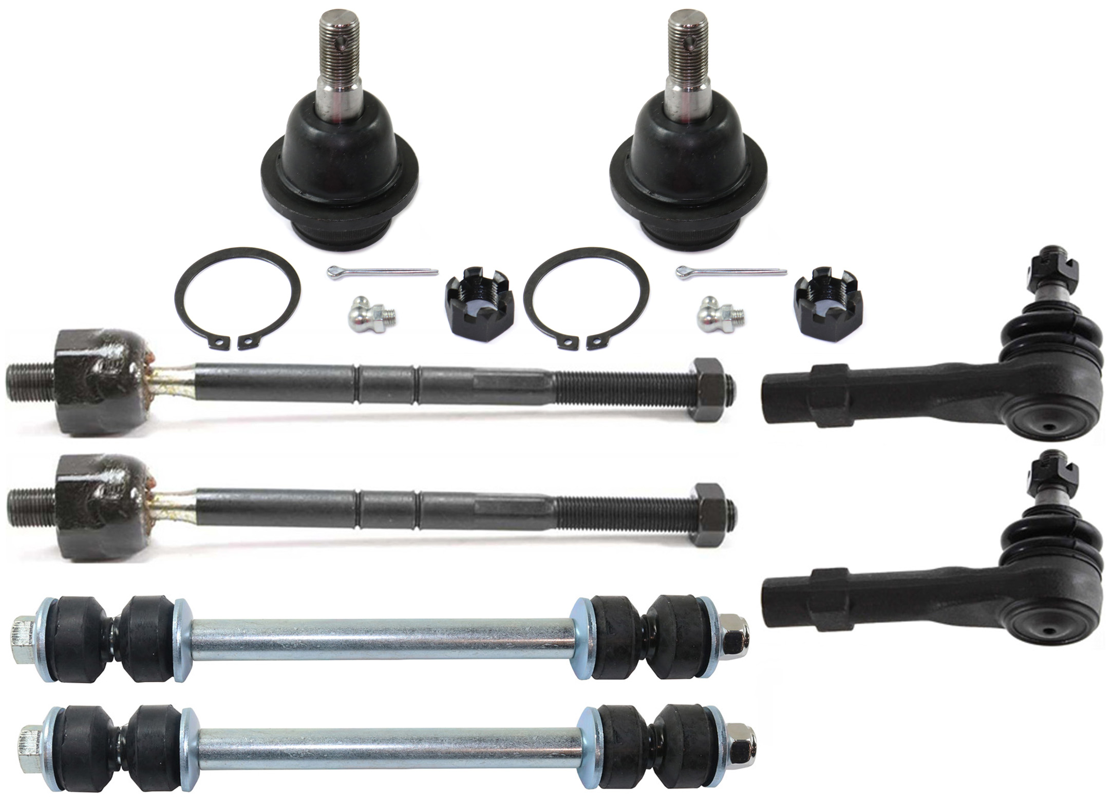 AM B3000 B4000 EXPLORER 98-01 FRONT SUSPENSION KIT RH AND LH 8 pc Kit with Ball Joints Sway Bar Links and Tie Rod Ends SKU KIT 092117-05 OEM 104222-285019-1016769-2601460