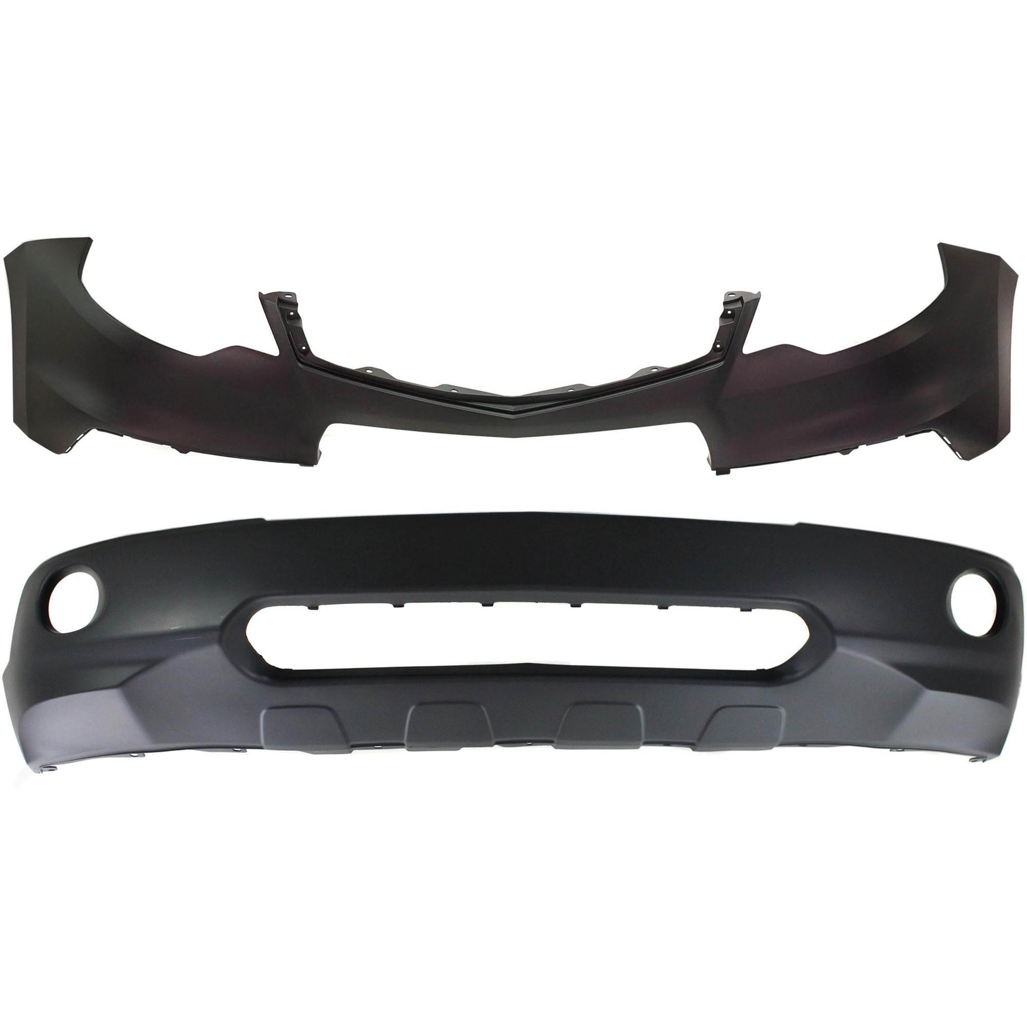 AM RDX 07-09 FRONT BUMPER COVER 2 pc Kit with Valance SKU KIT 092322-02 Partslink AC1000158 AC1000159 OEM 04711STKA91ZZ 04712STKA90ZZ