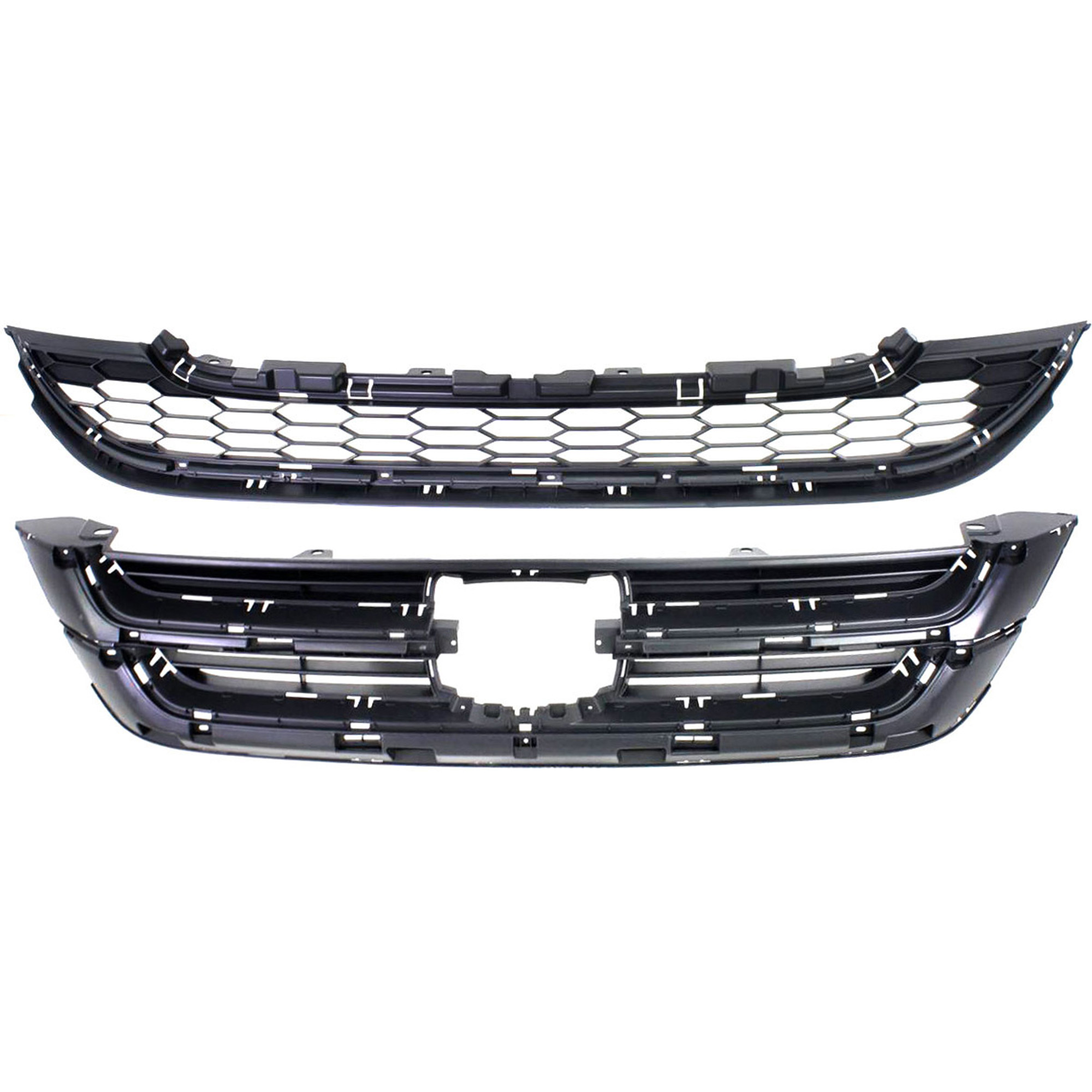 AM CR V 10-11 FRONT BUMPER GRILLE 2 pc Kit Mexico or USA Built with Grille Assembly SKU KIT 092322-04 Partslink HO1200205 HO1200204 OEM 71123SXSA01-71121SXSA01