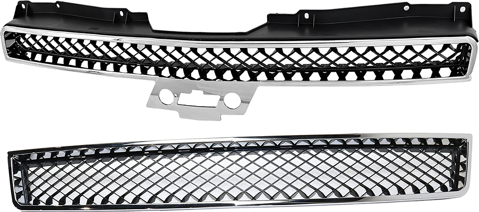 AM AVALANCHE SUBURBAN 2500-07-13 SUBURBAN 1500 TAHOE 07-14 GRILLE ASSEMBLY Upper and Lower with Bumper Grille SKU KIT 092322-06 Partslink GM1200563 GM1200553 OEM 22830013-15835084
