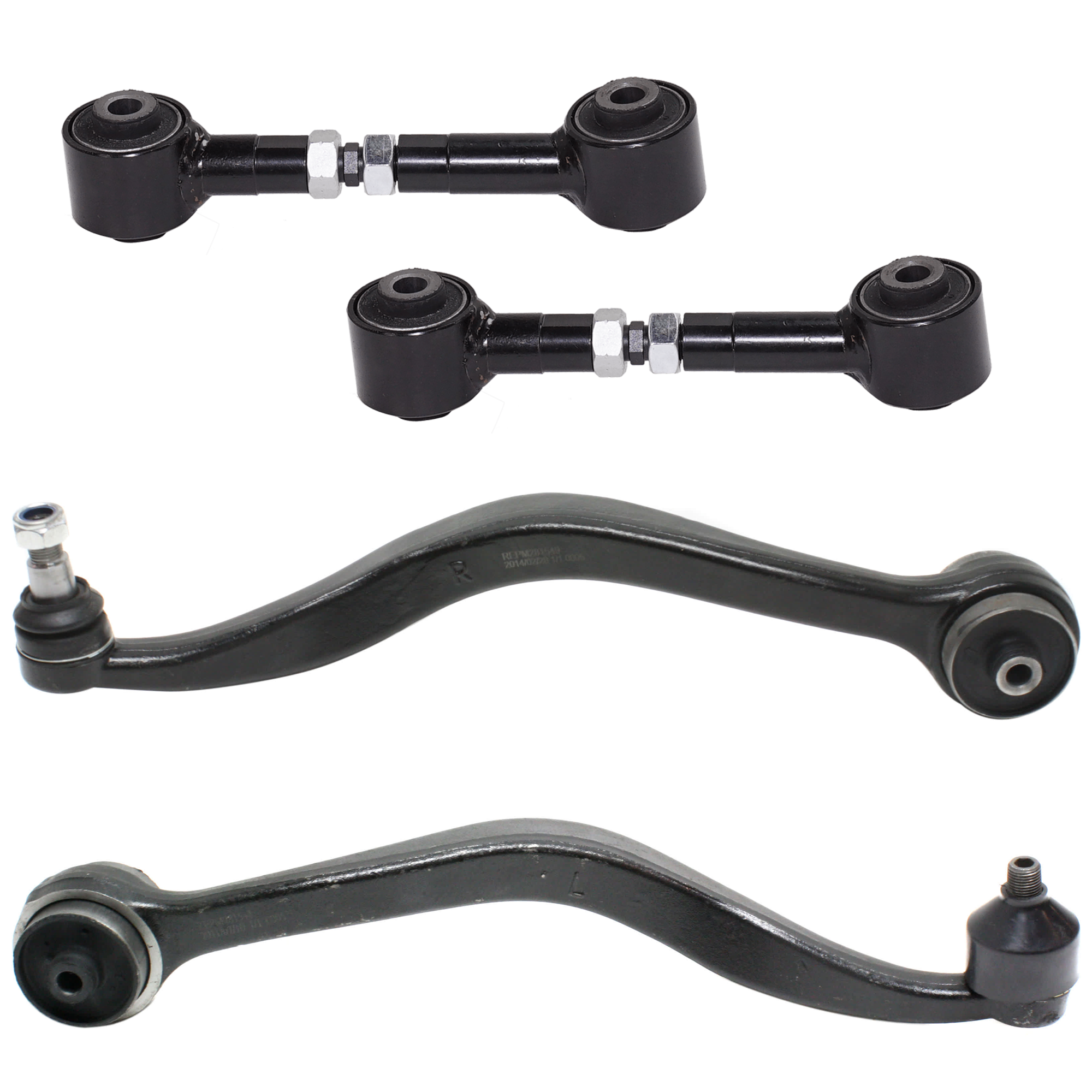 AM MAZDA 6-03-08 FUSION 06-12 FRONT AND REAR CONTROL ARM RH AND LH Lower 4 pc Kit with Lateral Link SKU KIT 092322-28 OEM BE5Z3078B BE5Z3079A GR1A34J50