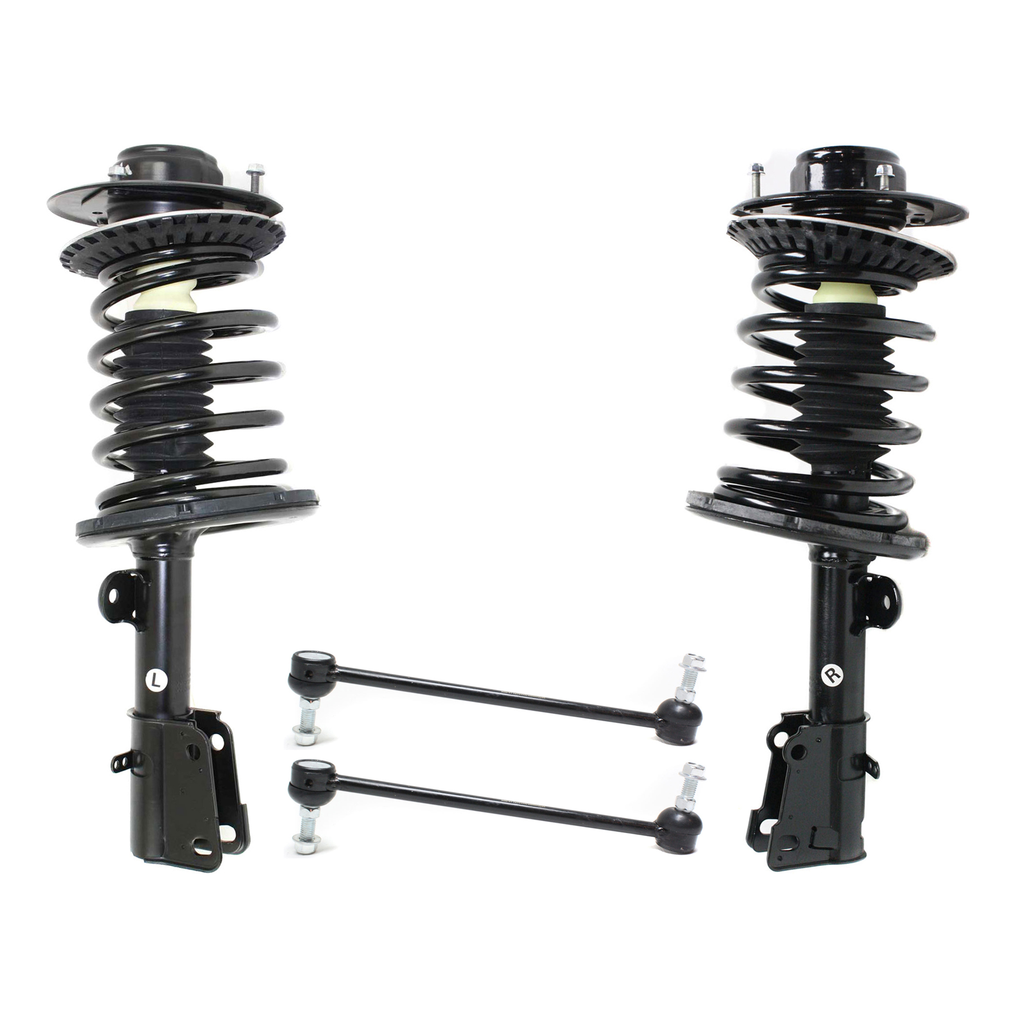 AM CARAVAN GRAND CARAVAN TOWN COUNTRY 01-07 FRONT SUSPENSION KIT RH AND LH 4 pc kit with Loaded Strut and Sway Bar Links SKU KIT 092415-01 OEM 5066336AA 5066337AA 18189-6870
