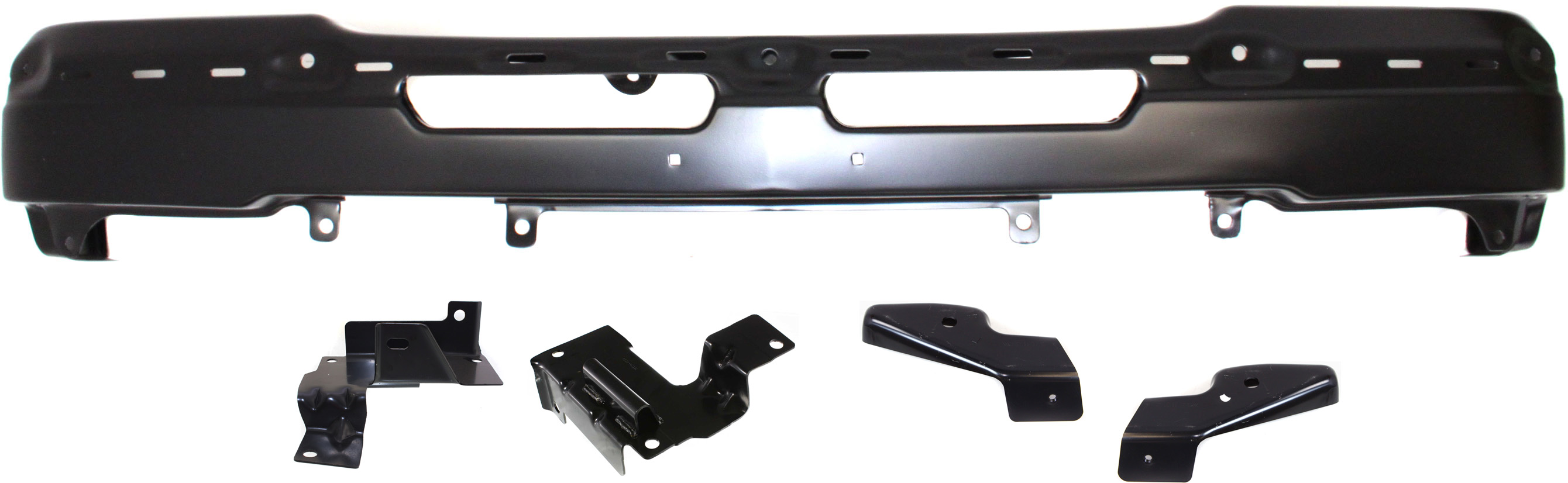 AM SILVERADO 03-07 FRONT BUMPER 5 pc Kit with Bumper Brackets SKU KIT 092517-01 Partslink GM1002417 GM1066175 GM1067175 GM1066167 GM1067167 OEM 89025748-15059687-15059688-150