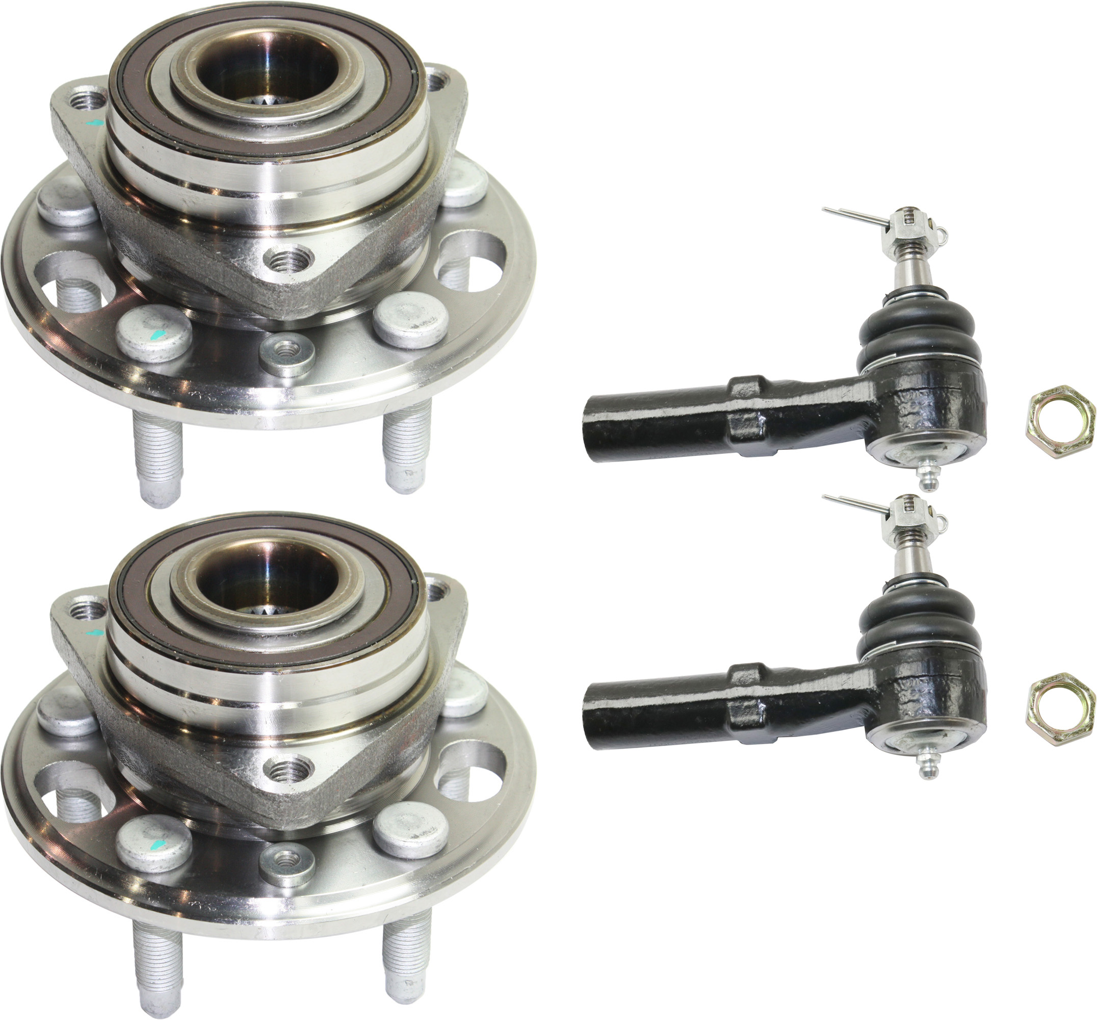 AM LACROSSE 10-16 REGAL 11-13 FRONT SUSPENSION KIT RH AND LH 4 pc kit with Tie Rod Ends and Wheel Hubs SKU KIT 092617-07 OEM 13272000-91258036-94508502