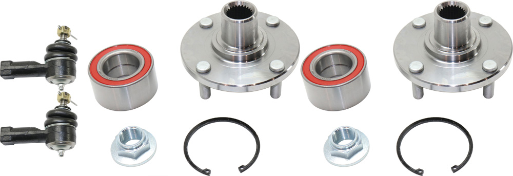 AM FOCUS 06-07 FRONT SUSPENSION KIT RH AND LH 4 Pc Kit with Tie Rod Ends and Wheel Hubs SKU KIT 092617-18 OEM 5S4Z3A130AA 6S4Z1215B