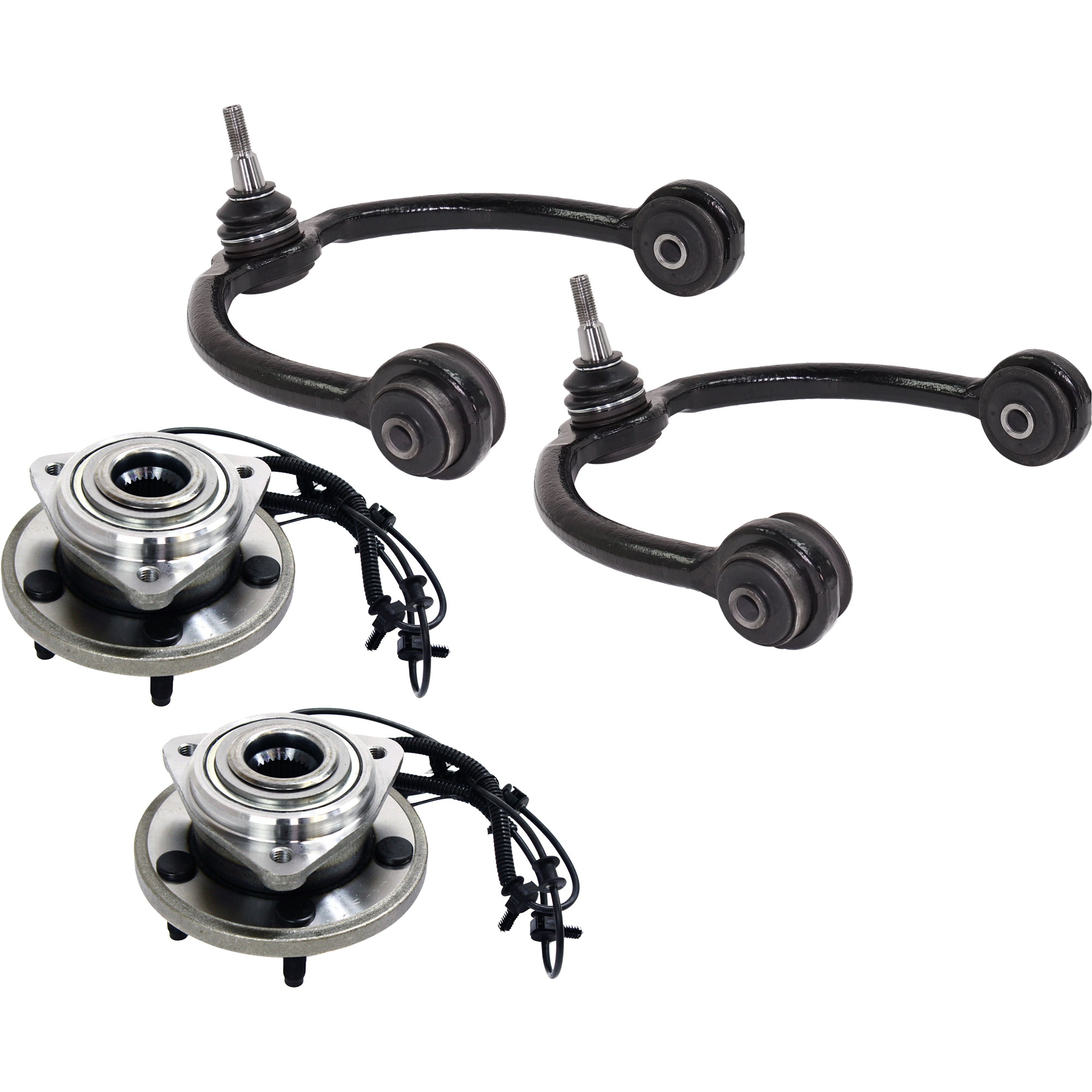 AM GRAND CHEROKEE 05-10 COMMANDER 06-10 FRONT CONTROL ARM KIT RH AND LH Upper w ball joint s 4 pc Kit with Wheel Hub SKU KIT 092617-39 OEM 52090206AI 52089434AE