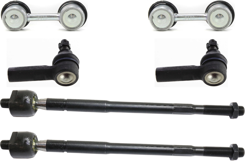 AM COROLLA 93-02 FRONT SUSPENSION KIT RH AND LH 6 pc Kit with Sway Bar Links and Tie Rod Ends SKU KIT 092617-49 OEM 18186-656000-1014873-1014875-2