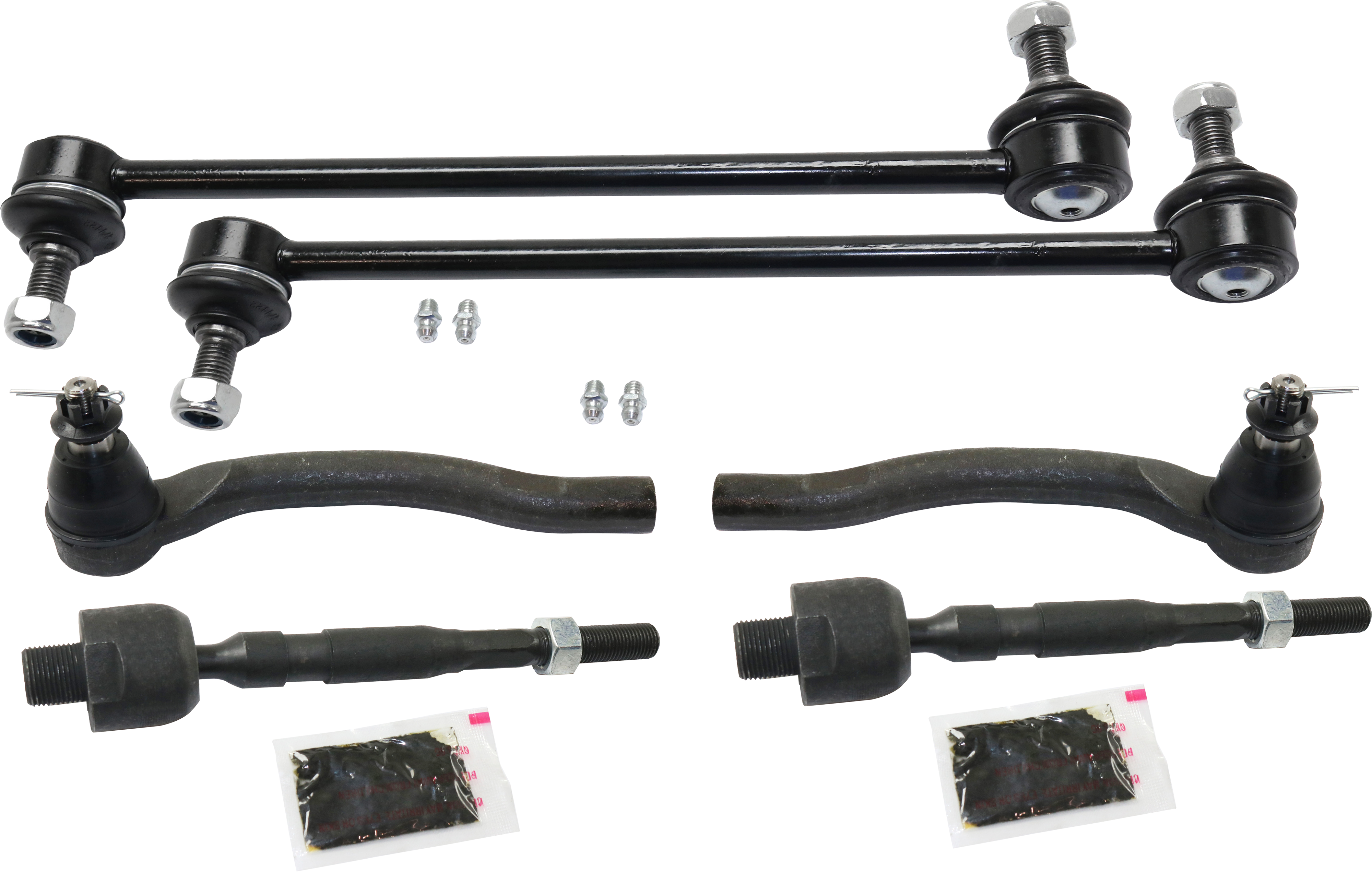 AM PILOT 09-15 FRONT SUSPENSION KIT RH AND LH 6 pc Kit with Sway Bar Links and Tie Rod Ends SKU KIT 092617-59 OEM 51320S0XC01-1017669-45A2514-40
