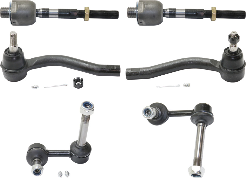AM 370Z 09-20 G37-08-10 FRONT SUSPENSION KIT RH AND LH 6 pc Kit with Sway Bar Links and Tie Rod Ends SKU KIT 092617-61 OEM 1017993-45G20756 SL883-5451777