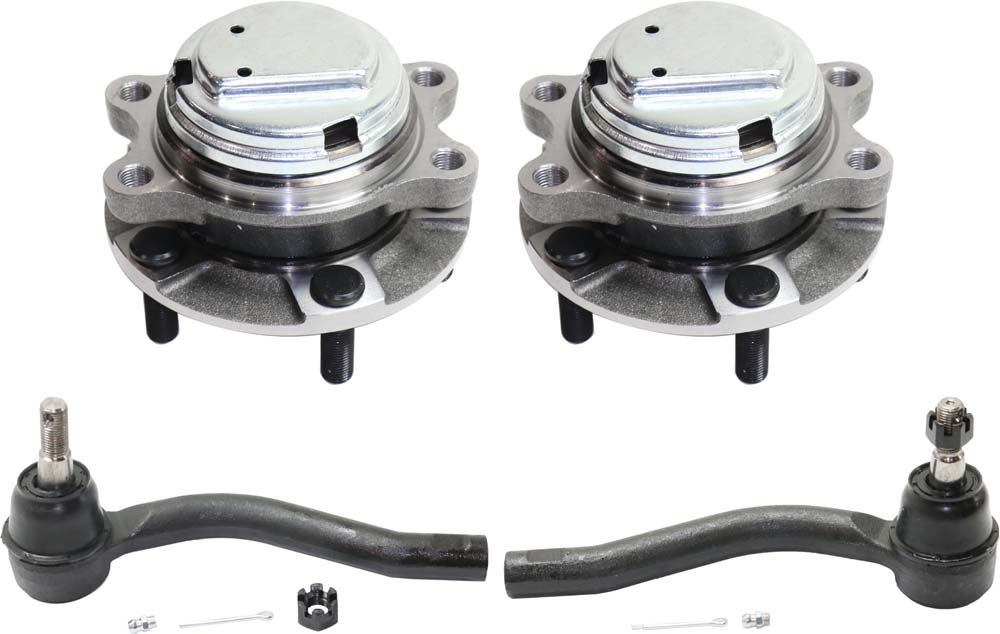 AM M35-06-10-370Z 09-19 FRONT SUSPENSION KIT RH AND LH 4 pc Kit with Tie Rod Ends and Wheel Hubs SKU KIT 092617-62 OEM D8640EG00C D8520EG025-402024GA