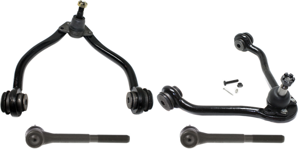 AM C FULL SIZE PICKUP 88-00 EXPRESS SAVANA 2500-3500-96-02 FRONT CONTROL ARM KIT RH AND LH Upper w ball joint s 4 pc Kit with Tie Rod End SKU KIT 092618-08 OEM 12543997-12543998-310386-38600