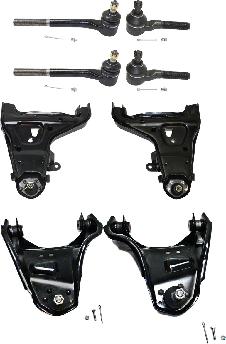 AM BLAZER JIMMY S10-98-00 FRONT CONTROL ARM KIT RH AND LH Upper and Lower w ball joint s 8 pc Kit with Tie Rod End SKU KIT 092618-21 Partslink GM4512100 GM4513100 OEM 15018807-15777767-15018808-157
