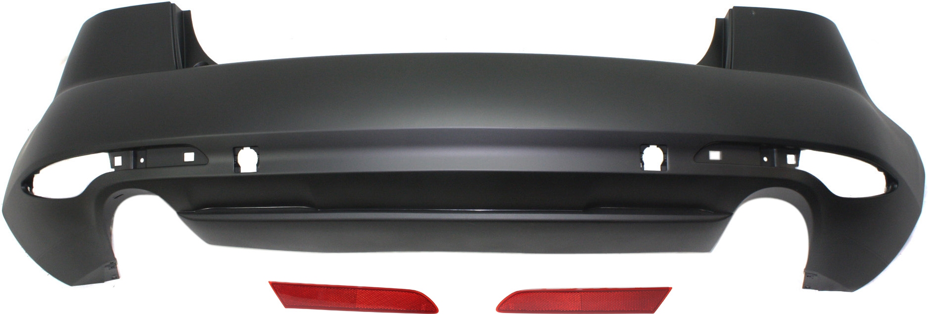 AM CX 7-10-12 REAR BUMPER COVER 3 pc Kit with Bumper Reflectors SKU KIT 092716-23 Partslink MA1100203 MA1184105 MA1185105 OEM EHY15022XBB EH44515M0C EH44515