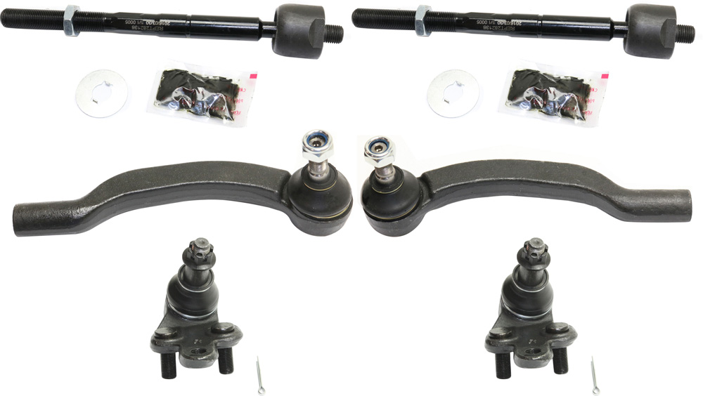 AM SIENNA 04-10 FRONT SUSPENSION KIT RH AND LH 6 Pc Kit with Ball Joints and Tie Rod Ends SKU KIT 092717-13 Partslink TO4522102 OEM 104307-1014883-2601570-5051302