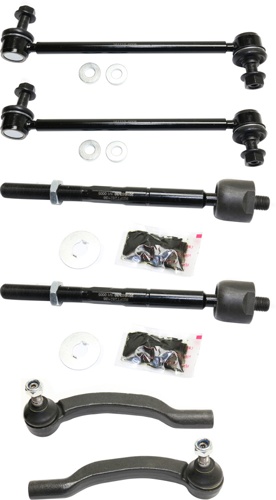 AM SIENNA 04-10 FRONT SUSPENSION KIT 6 Pc Kit with Sway Bar Links and Tie Rod Ends SKU KIT 092717-15 Partslink TO4522102 OEM 1015216-1880249-2651611-545140