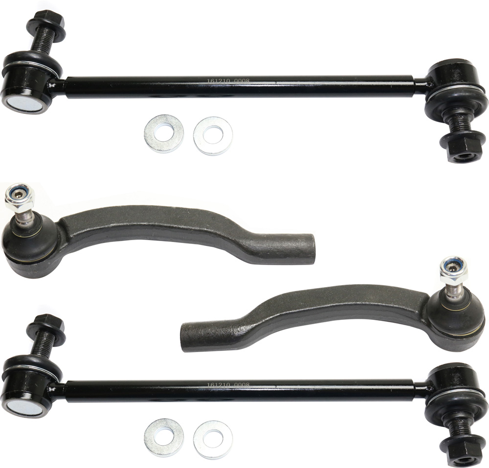 AM SIENNA 04-10 FRONT SUSPENSION KIT 4 Pc Kit with Sway Bar Links and Tie Rod Ends SKU KIT 092717-16 OEM 1015216-1880249-2651611-545140