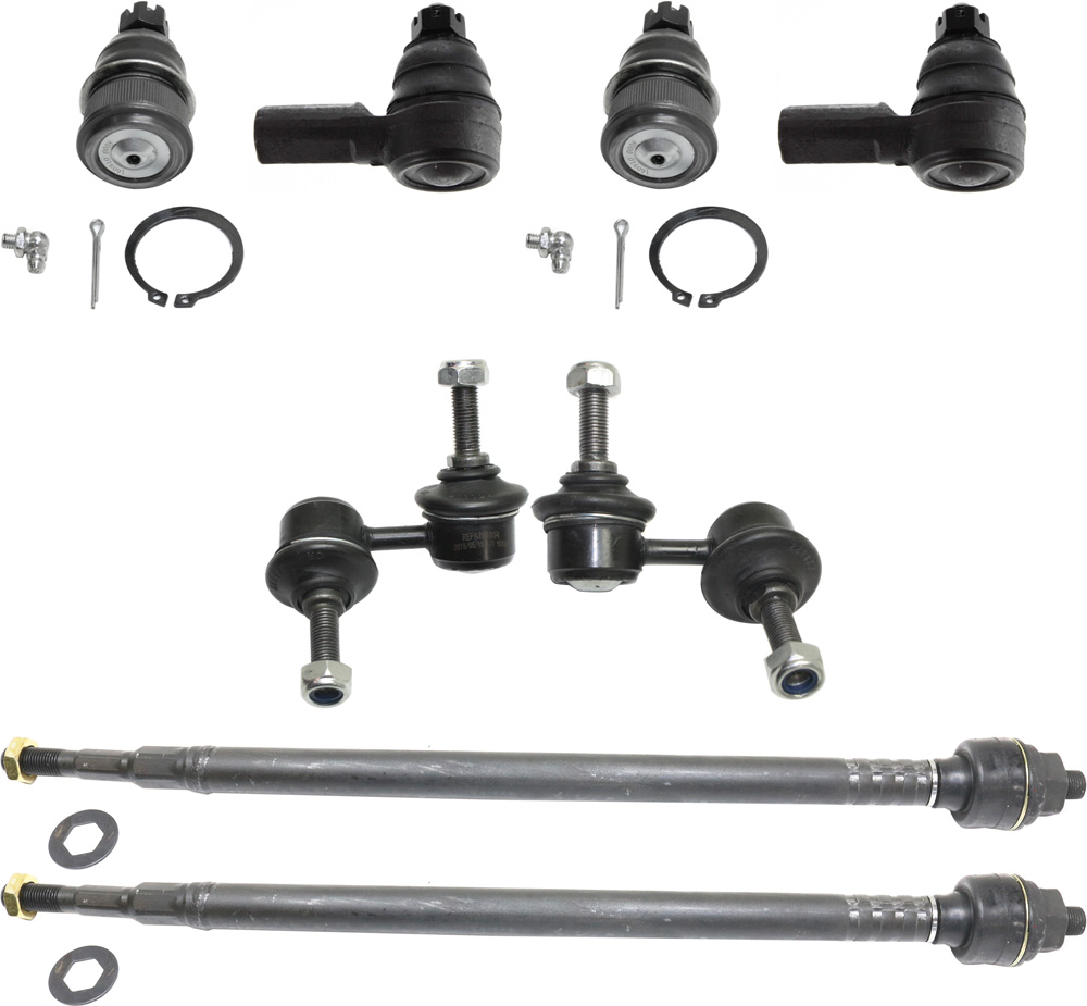 AM EL CIVIC 01-05 FRONT SUSPENSION KIT RH AND LH 8 pc kit with Ball Joints Sway Bar Links and Tie Rod Ends SKU KIT 092717-35 OEM 104294-1015477-1016825-2601