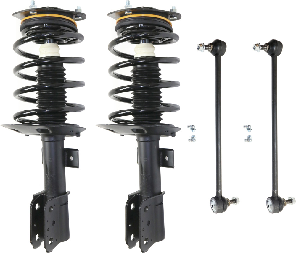 AM GRAND PRIX 04-08 FRONT SUSPENSION KIT RH AND LH 4 pc Kit with Loaded Struts and Sway Bar Links SKU KIT 092717-36 OEM 88955411-88955410-1015640-1880