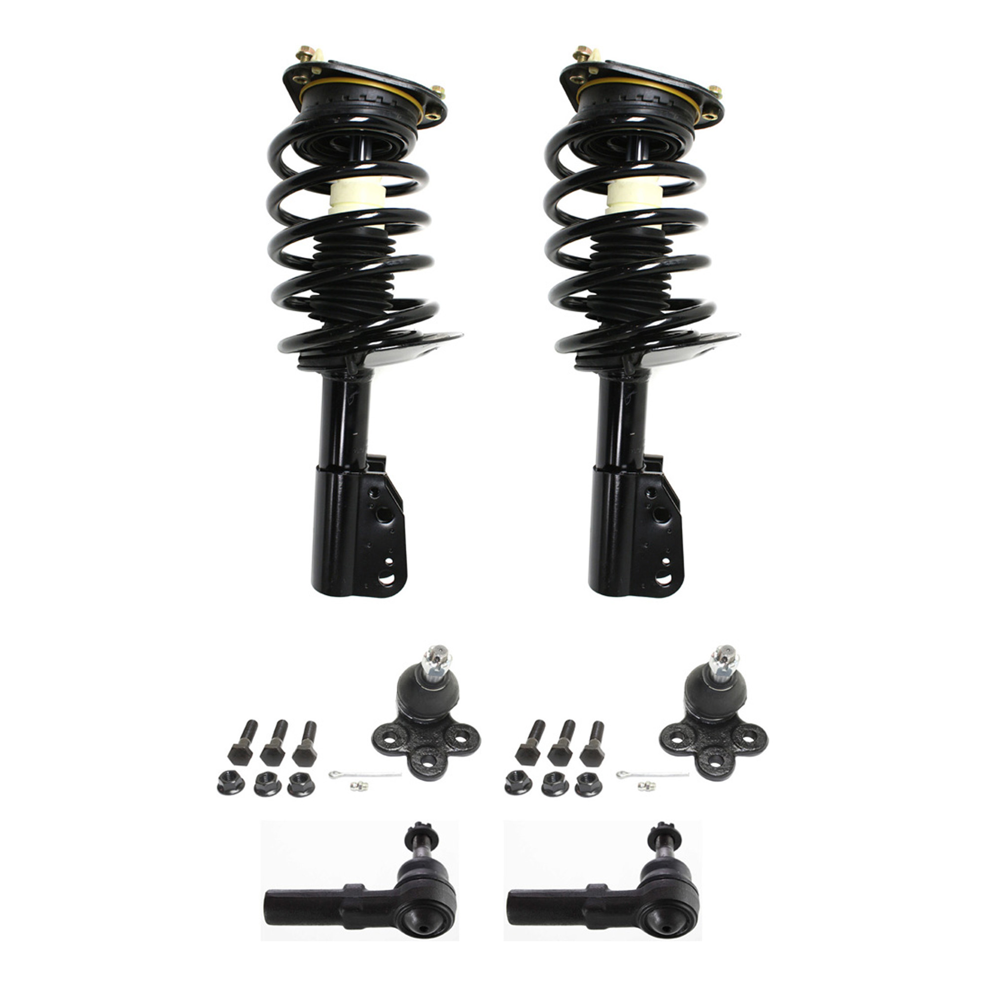 AM DEVILLE LESABRE 00-05 FRONT SUSPENSION KIT RH AND LH 6 pc kit with Ball Joints Loaded Struts and Tie Rod Ends SKU KIT 092717-40 OEM 2601597-5051324-19144074-25672