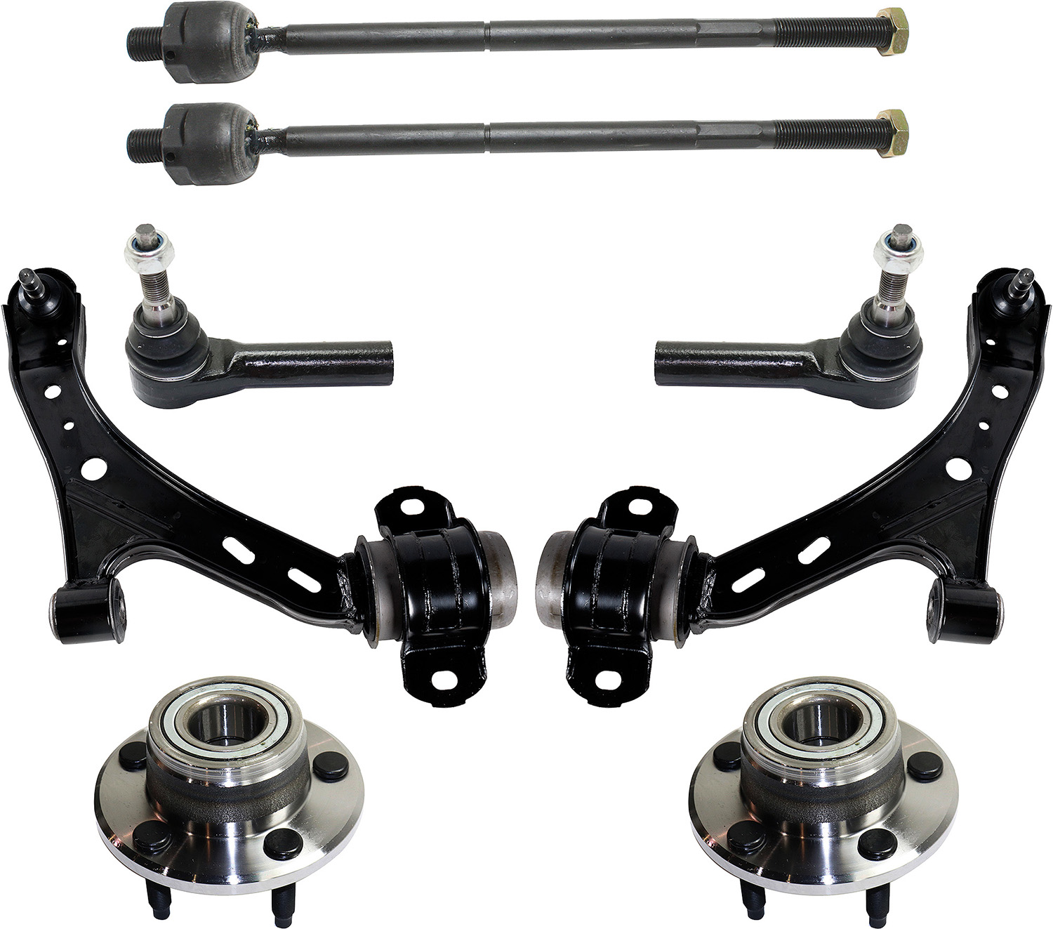 AM MUSTANG 05-09 FRONT CONTROL ARM KIT RH AND LH Lower w ball joint s 8 pc Kit with Wheel Hub Tie Rod End Control Arm SKU KIT 092717-54 OEM 7R3Z3079A 6R3Z3079AA 4R3Z3079B