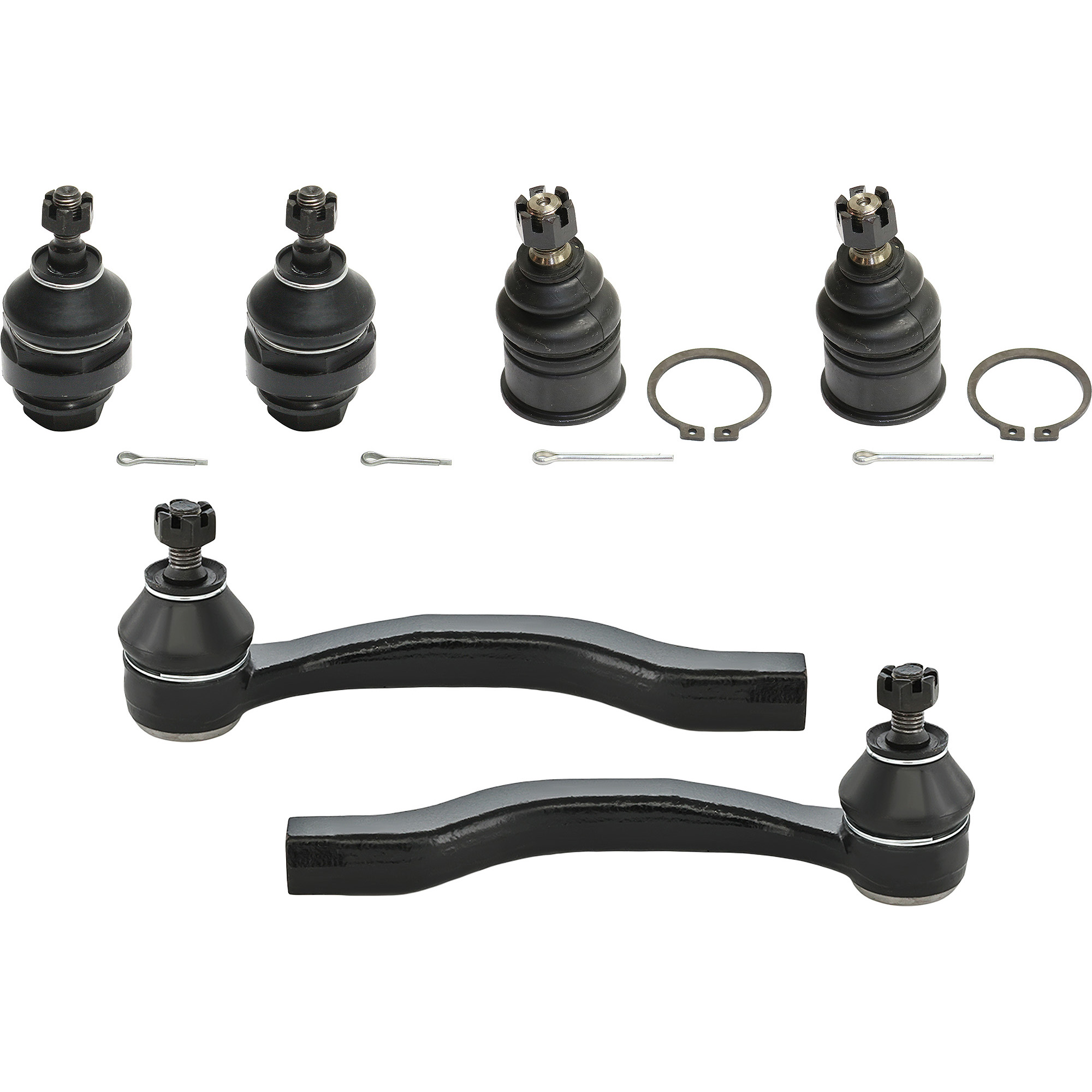 AM CIVIC 92-00 INTEGRA 94-01 FRONT SUSPENSION KIT RH AND LH 6 pc kit w Ball Joints and Tie Rod Ends SKU KIT 092717-74 OEM 104216-254007-1014786-2601427
