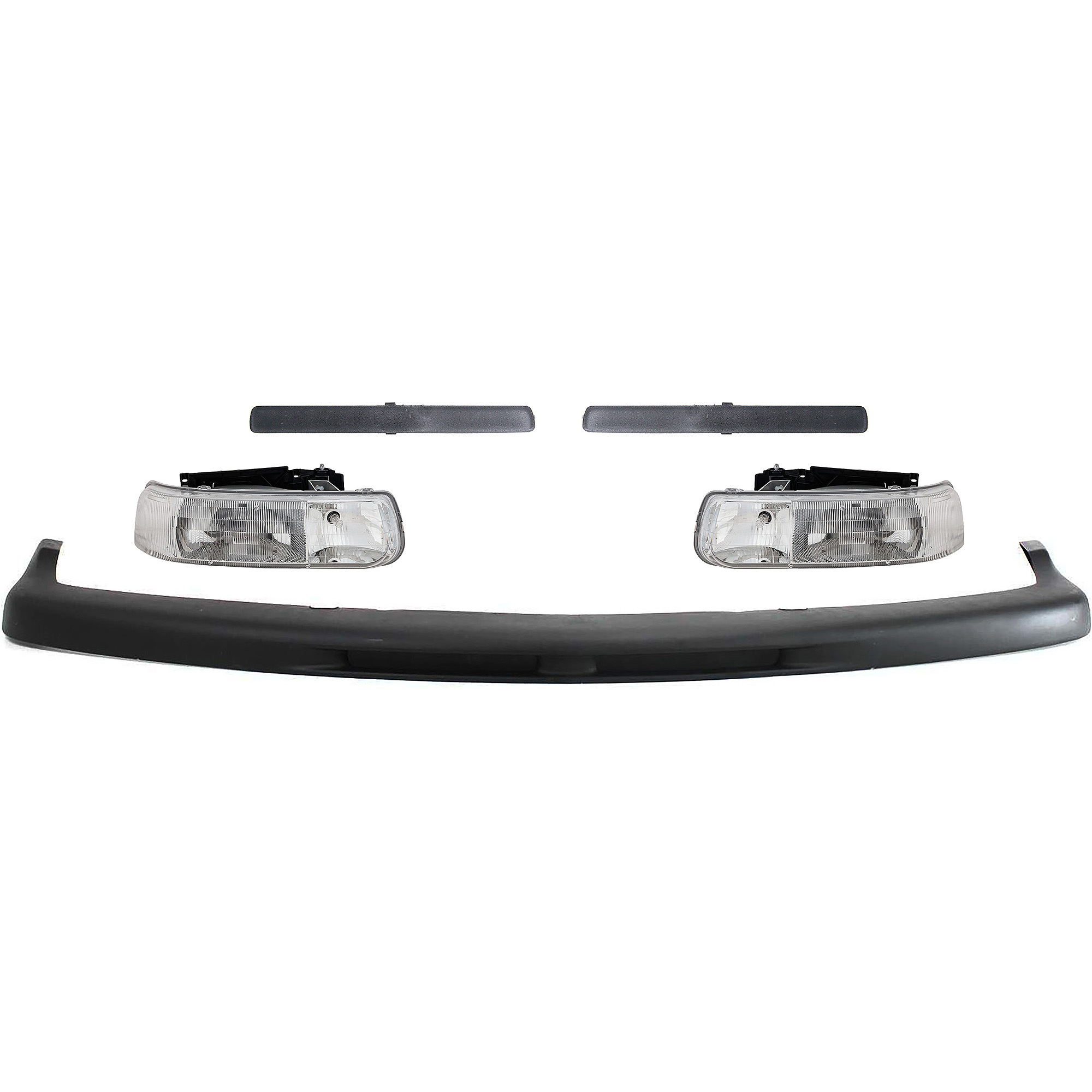 AM SUBURBAN 1500 TAHOE 00-06 HEAD LAMP RH AND LH 5 pc kit Assembly Halogen with Bumper Trim SKU KIT 092723-09 Partslink GM2502187 GM2503187 GM1051103 GM1039101 GM1038101 OEM 16526133-16526134-15050703-150