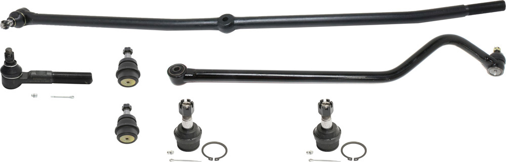 AM RAM 1500-00-01 FRONT SUSPENSION KIT RH AND LH 7 pc kit with Ball Joints Tie Rod Ends and Track Bar SKU KIT 092817-12 OEM 104325-2601550-5051289-45D2289
