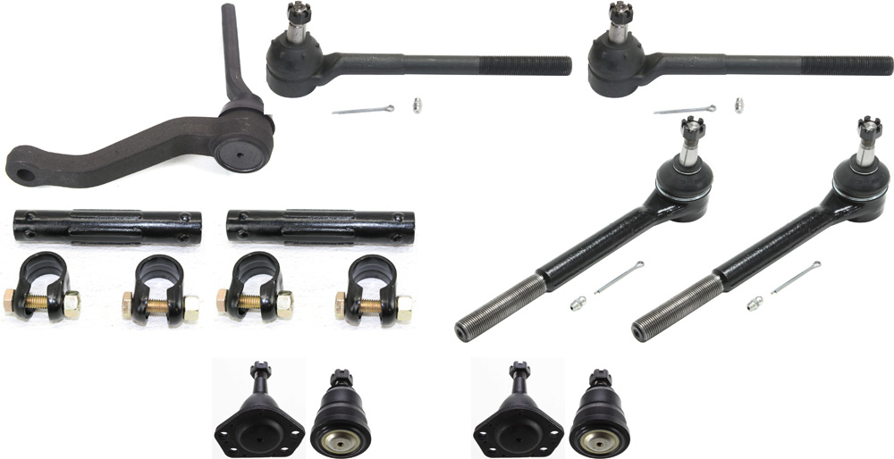 AM MONTE CARLO 78-88 SONOMA 91-95 FRONT SUSPENSION KIT RH AND LH 11 pc kit w Ball Joints Idler Arm Tie Rod Adjusting Sleeves and Tie Rod Ends SKU KIT 092817-15 OEM 10277-282009-282032-305153