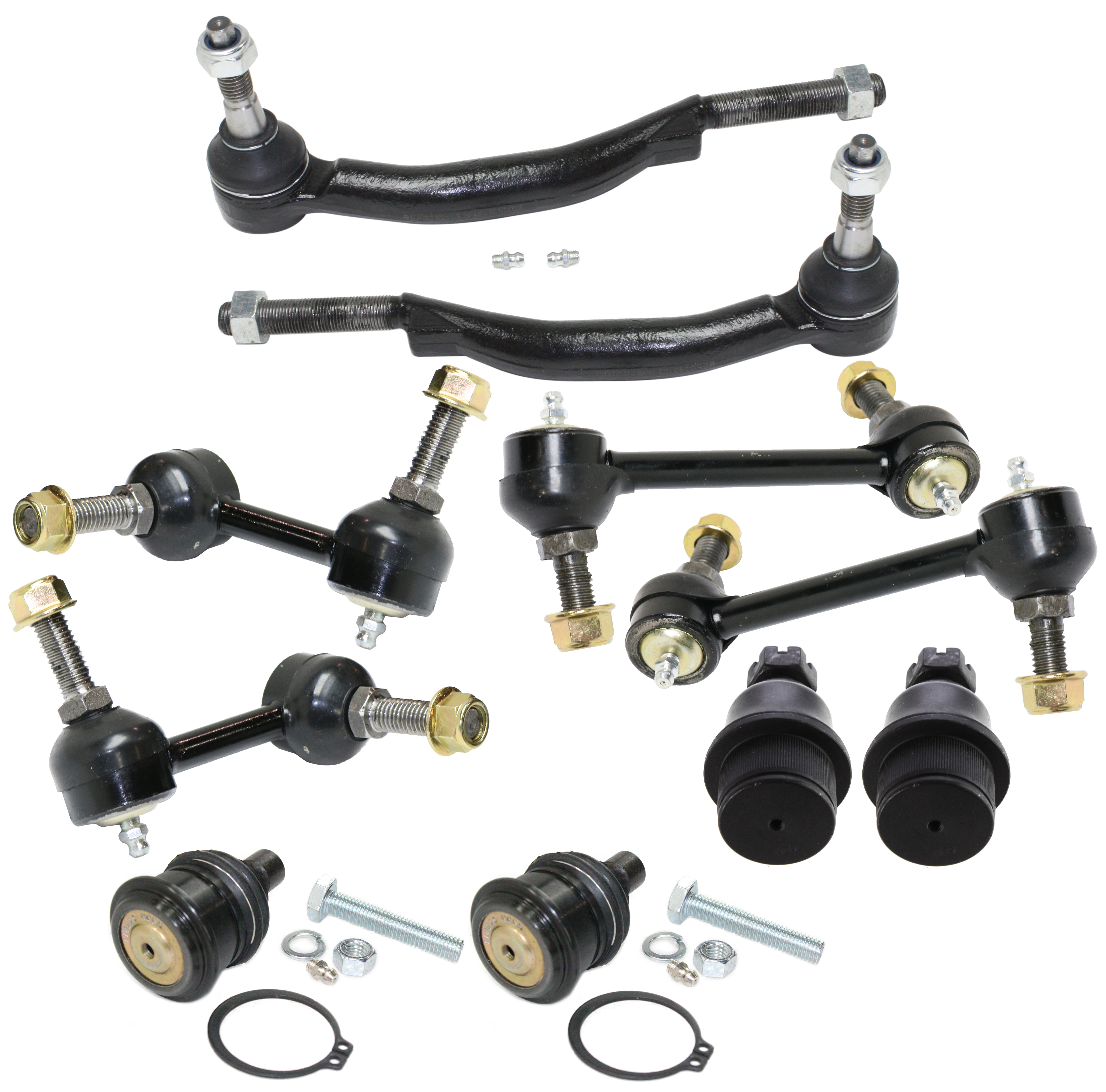 AM BRAVADA ENVOY ENVOY XL 02-03 SUSPENSION KIT RH AND LH 10 pc kit with Ball Joints Sway Bar Links and Tie Rod Ends SKU KIT 092817-16 OEM 104-332-101-770-126-000-000-000-000