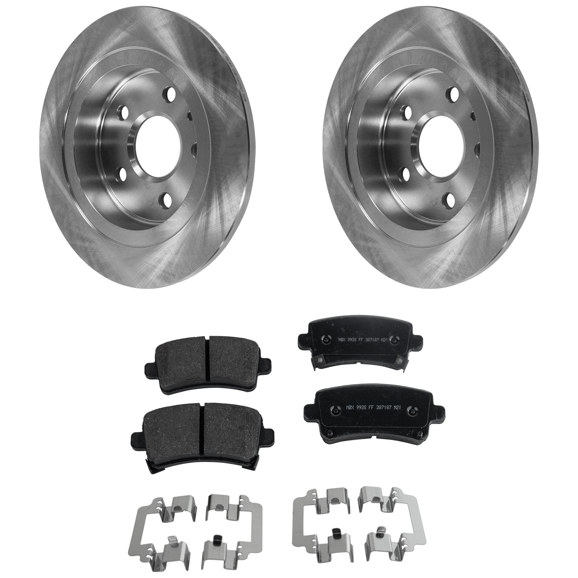 AM Brake Disc and Pad Kit SKU KIT 092825 GD021 OEM 13501302-13501313-13501289-135