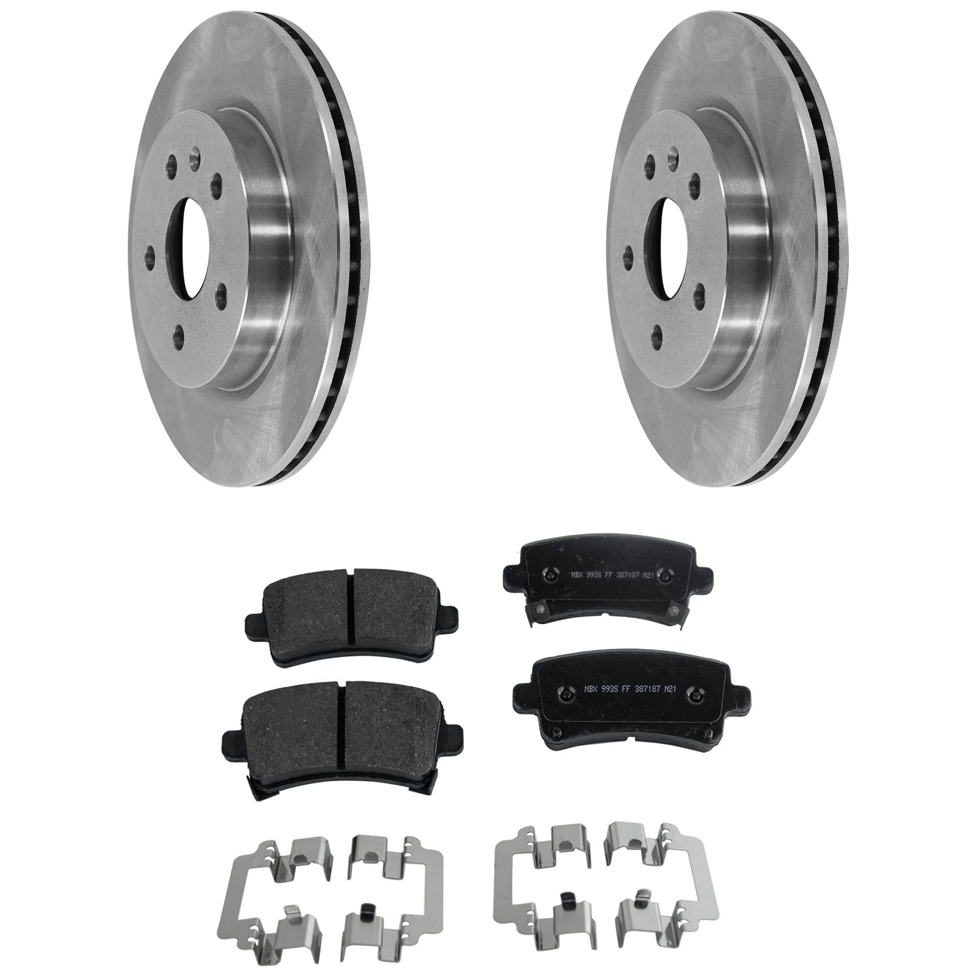 AM Brake Disc and Pad Kit SKU KIT 092825 GD034 OEM 569062-13501303-13501290-13501