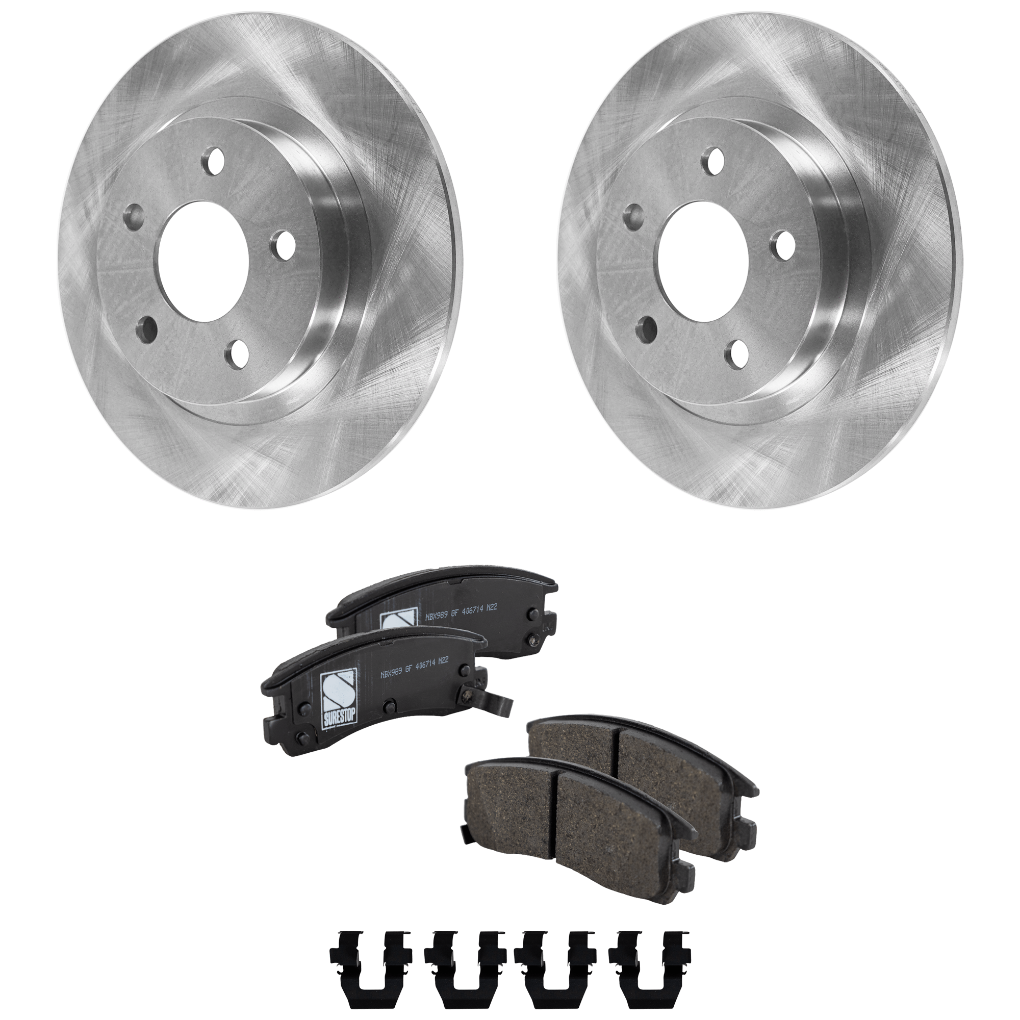 AM Brake Disc and Pad Kit SKU KIT 092825 GD042 OEM 18023592-12510045-18024530-180