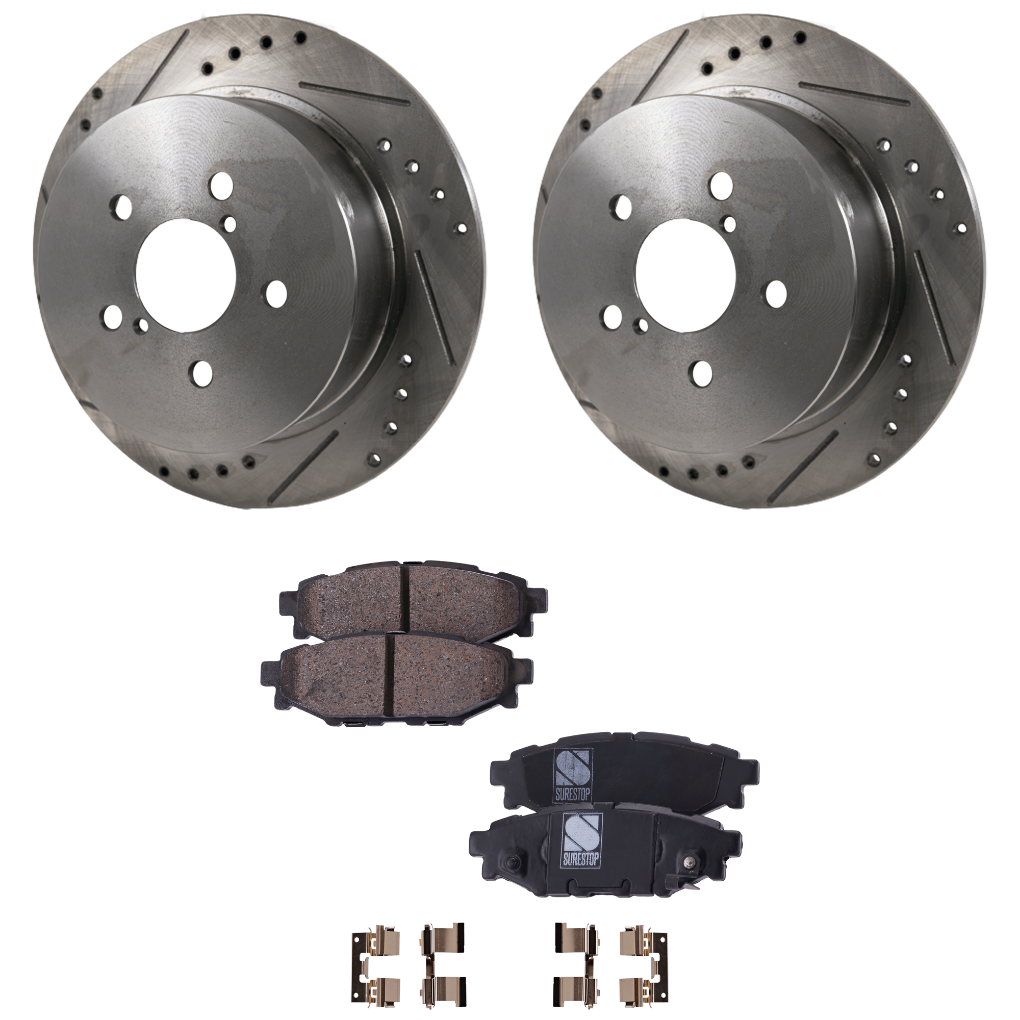 AM Brake Disc and Pad Kit SKU KIT 092825 GD174 OEM 31403-44323-0833079-900422-488