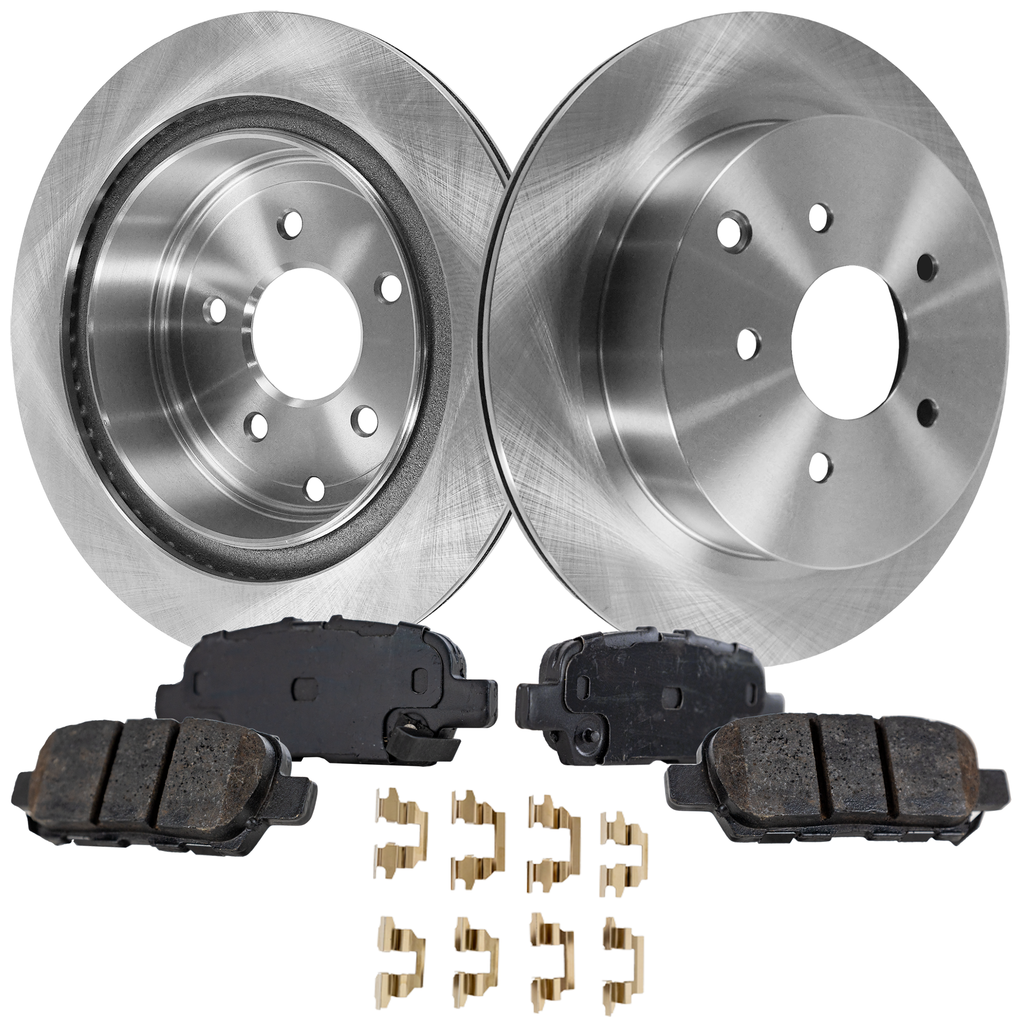 AM MURANO 09-23 QX60-14-20 REAR BRAKE DISC AND PAD KIT 2 Wheel Set SKU KIT 092922-01 OEM 43206WL000-43206CA000-43206CK0