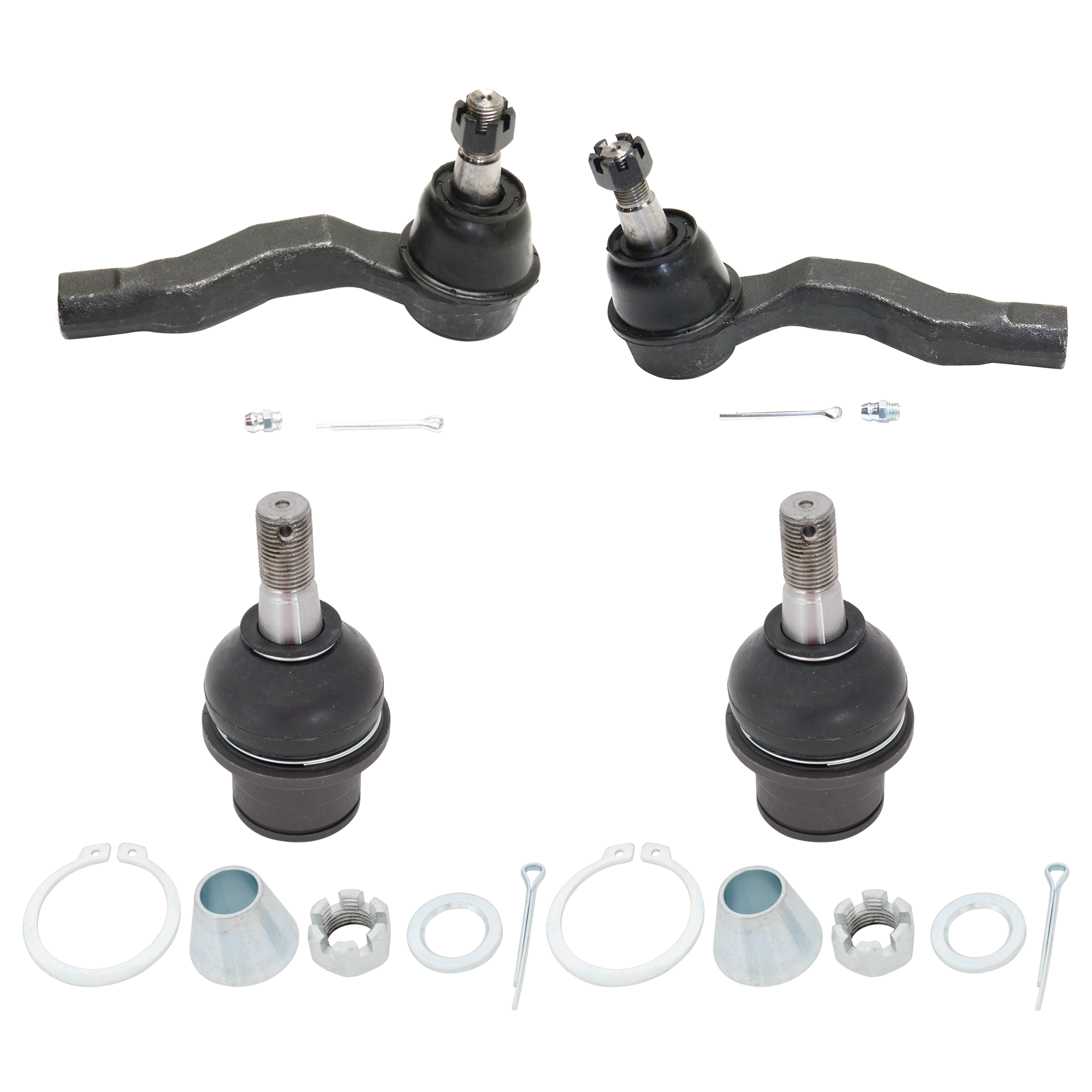 AM G35-05-07-350Z 05-09 FRONT SUSPENSION KIT RH AND LH 4 pc kit with Ball Joints and Tie Rod Ends SKU KIT 100317-04 OEM 40015AL55J 1015996-2693280-401