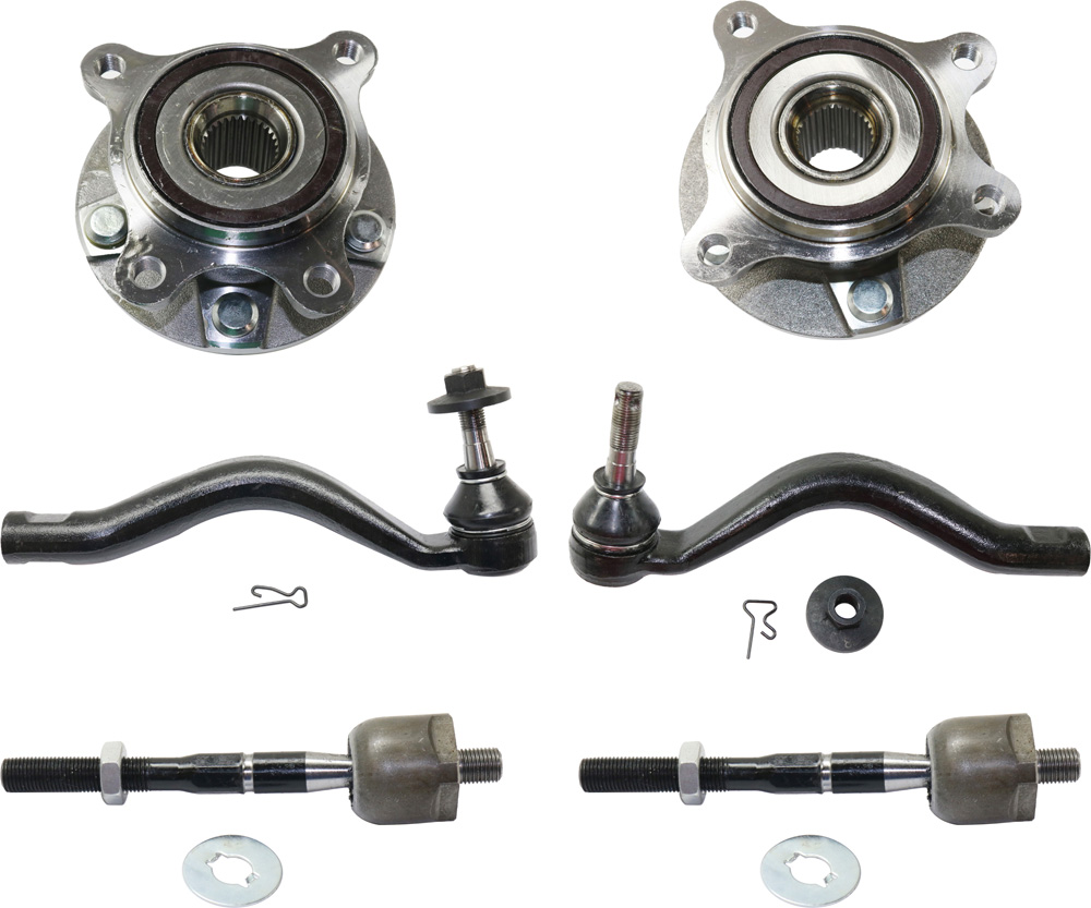 AM GS300-06-06 IS250-06-13 FRONT SUSPENSION KIT RH AND LH 6 pc kit AWD with Tie Rod Ends and Wheel Hubs SKU KIT 100317-09 OEM 4547039255-4546039715-45503300