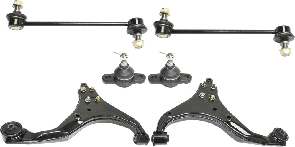 AM TUCSON 05-09 SPORTAGE 05-10 FRONT CONTROL ARM KIT RH AND LH Lower w ball joint s 6 pc Kit with Ball Joint and Sway Bar Link SKU KIT 100317-15 OEM 517602E000-1015374-2601645-505