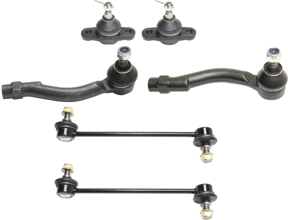 AM TUCSON 05-09 SPORTAGE 05-10 FRONT SUSPENSION KIT RH AND LH 6 pc kit with Ball Joints Sway Bar Links and Tie Rod Ends SKU KIT 100317-18 OEM 517602E000-1015374-2601645-505