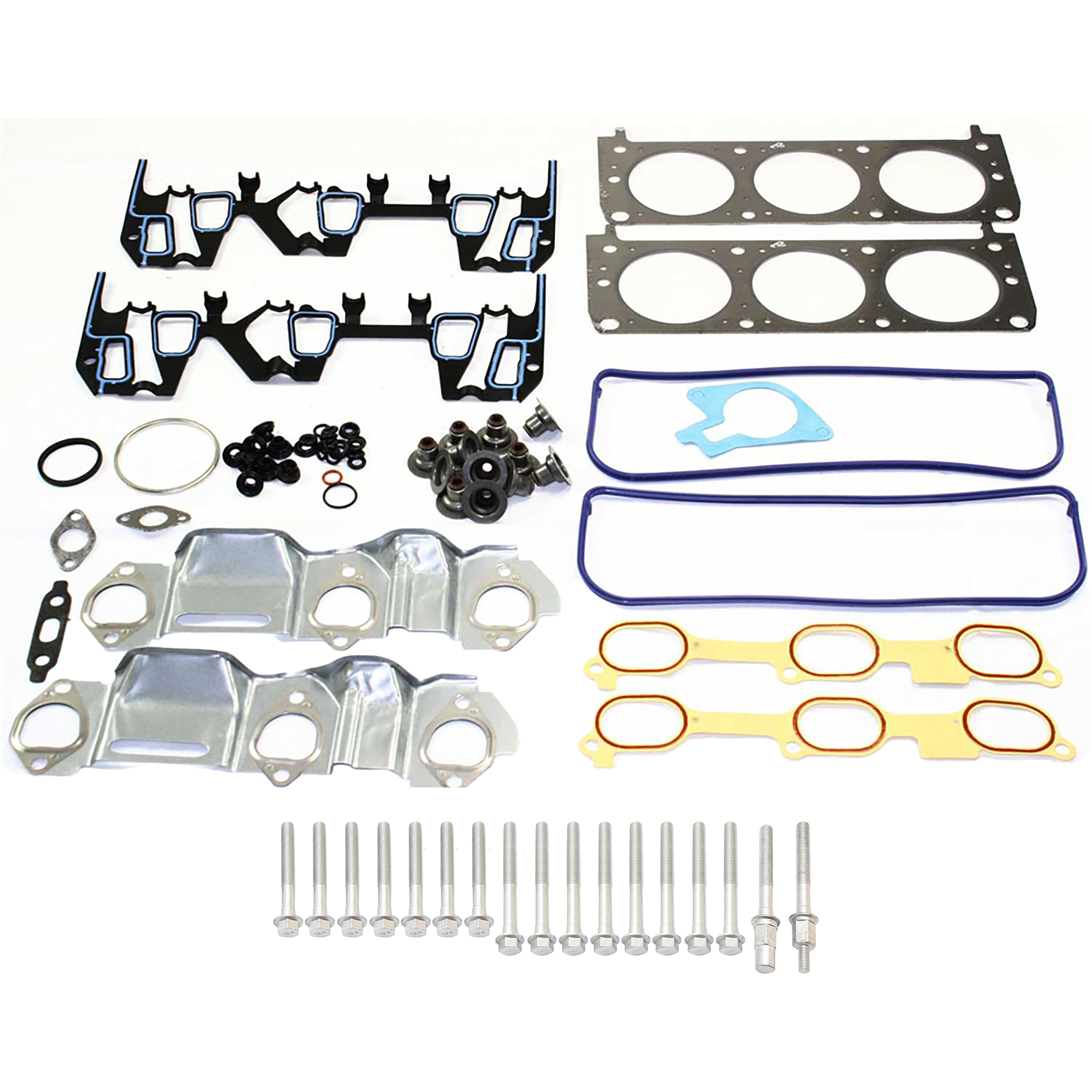 AM IMPALA MONTANA 00-03 HEAD GASKET SET 18 pc Kit w Cylinder Head Bolt Cylinder Head Gasket SKU KIT 100317-31 OEM 27318-852252-141006901 GS33377
