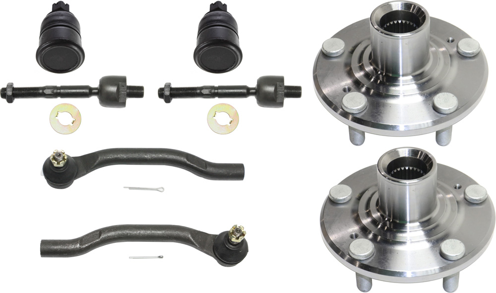 AM ACCORD 01-02 CL 01-03 FRONT SUSPENSION KIT RH AND LH Lower 8 pc Kit w Ball Joints Tie Rod Ends and Wheel Hubs SKU KIT 100317-45 Partslink AC4520100 OEM 104170-254006-1014102-2601353