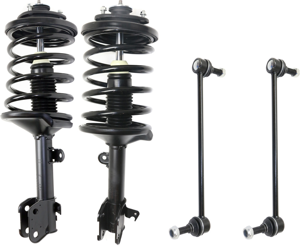 AM MDX 01-02 PILOT 03-05 FRONT SUSPENSION KIT RH AND LH 4 pc Kit with Loaded Strut and Sway Bar Link SKU KIT 100317-67 OEM 51606S9VA02-51605S9VA02-18315